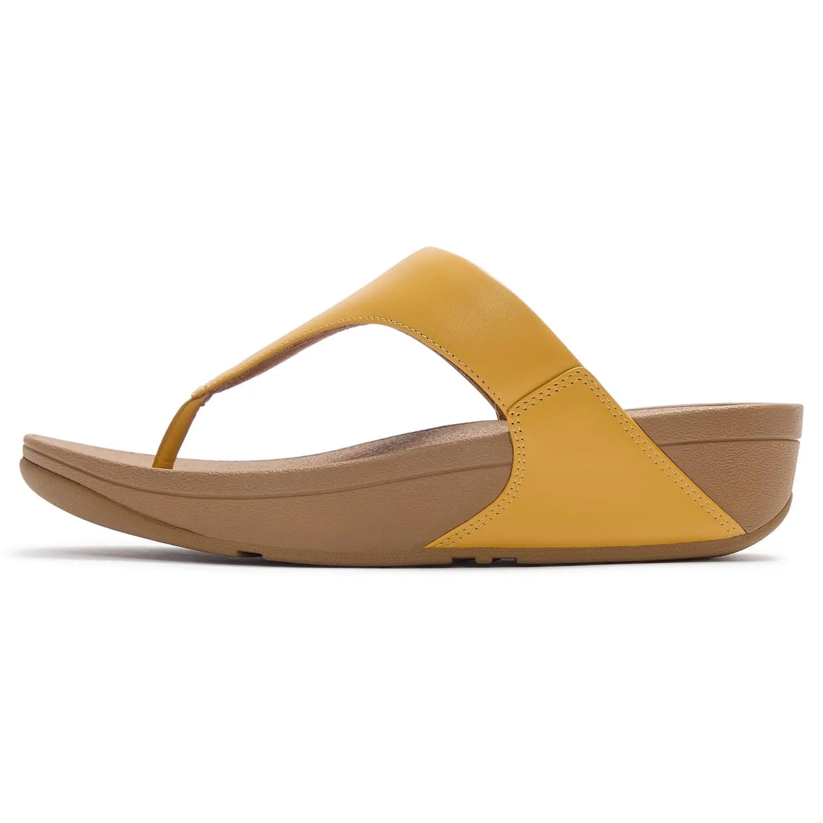 Fitflop Lulu Leather Toepost, Sandali Donna, Curcuma, 42 EU - immagine 1