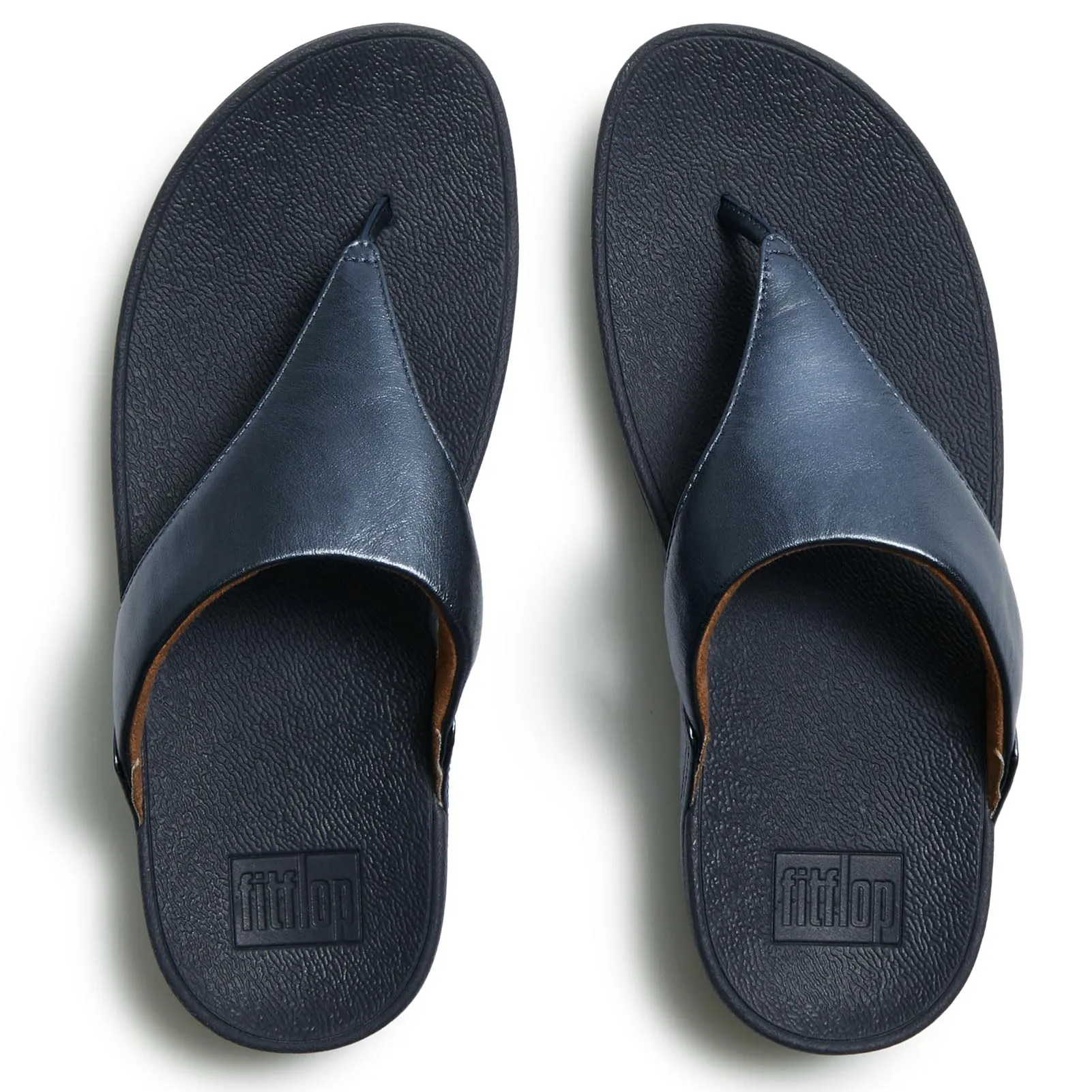 Fitflop Lulu Leather Toepost, Sandali Donna, Blu Cosmico Metallico, 39 EU - immagine 4