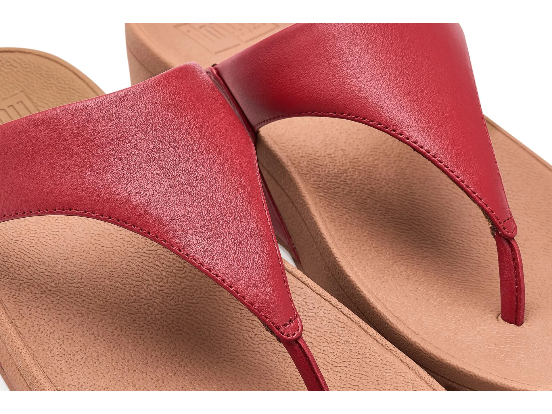 Fitflop Lulu Leather Toepost, Sandali Donna, Bacche Bruciate, 40 EU - immagine 2