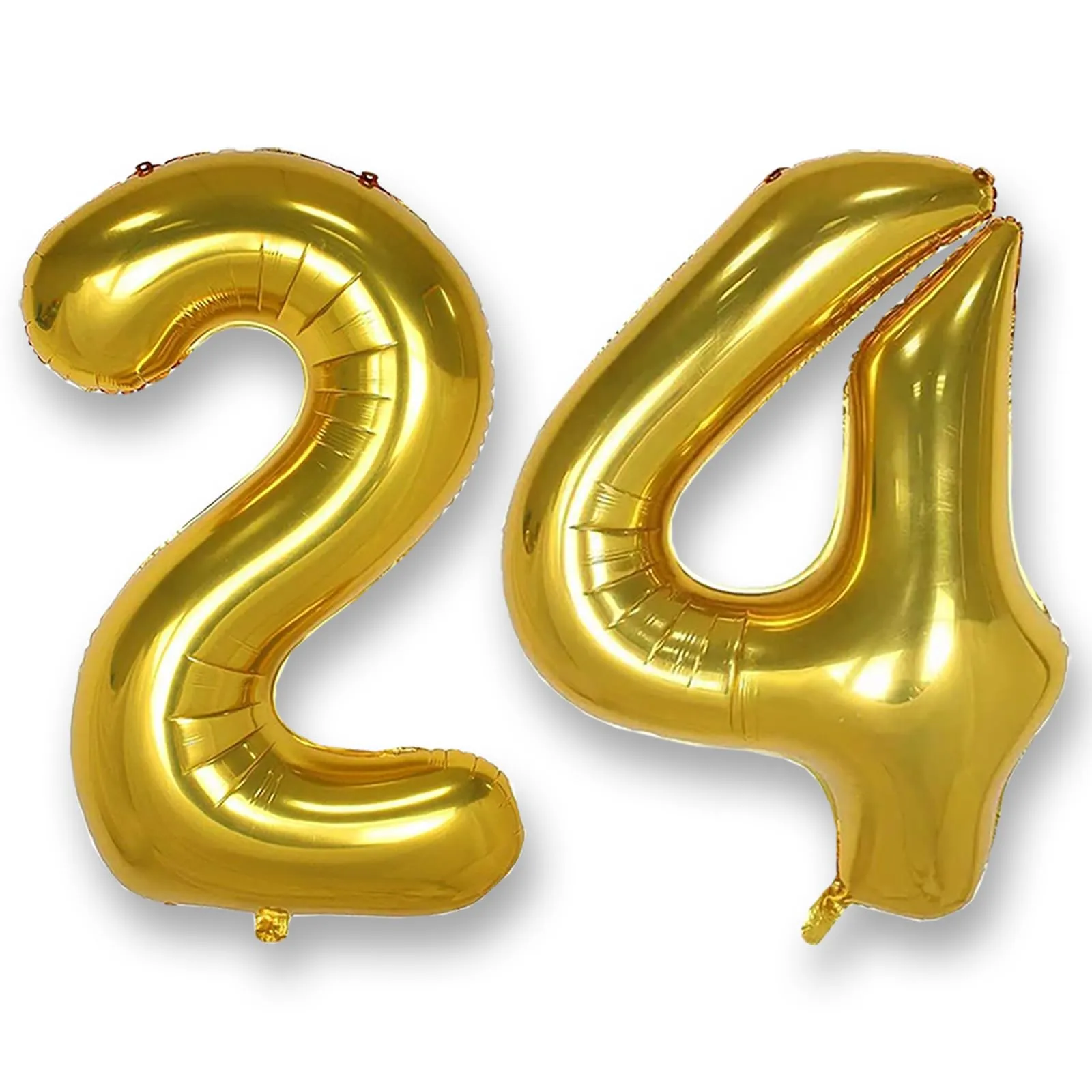 AULE Palloncino Numero 24 Oro: Grande 101 cm Palloncini 24 Anni Compleanno - immagine 1