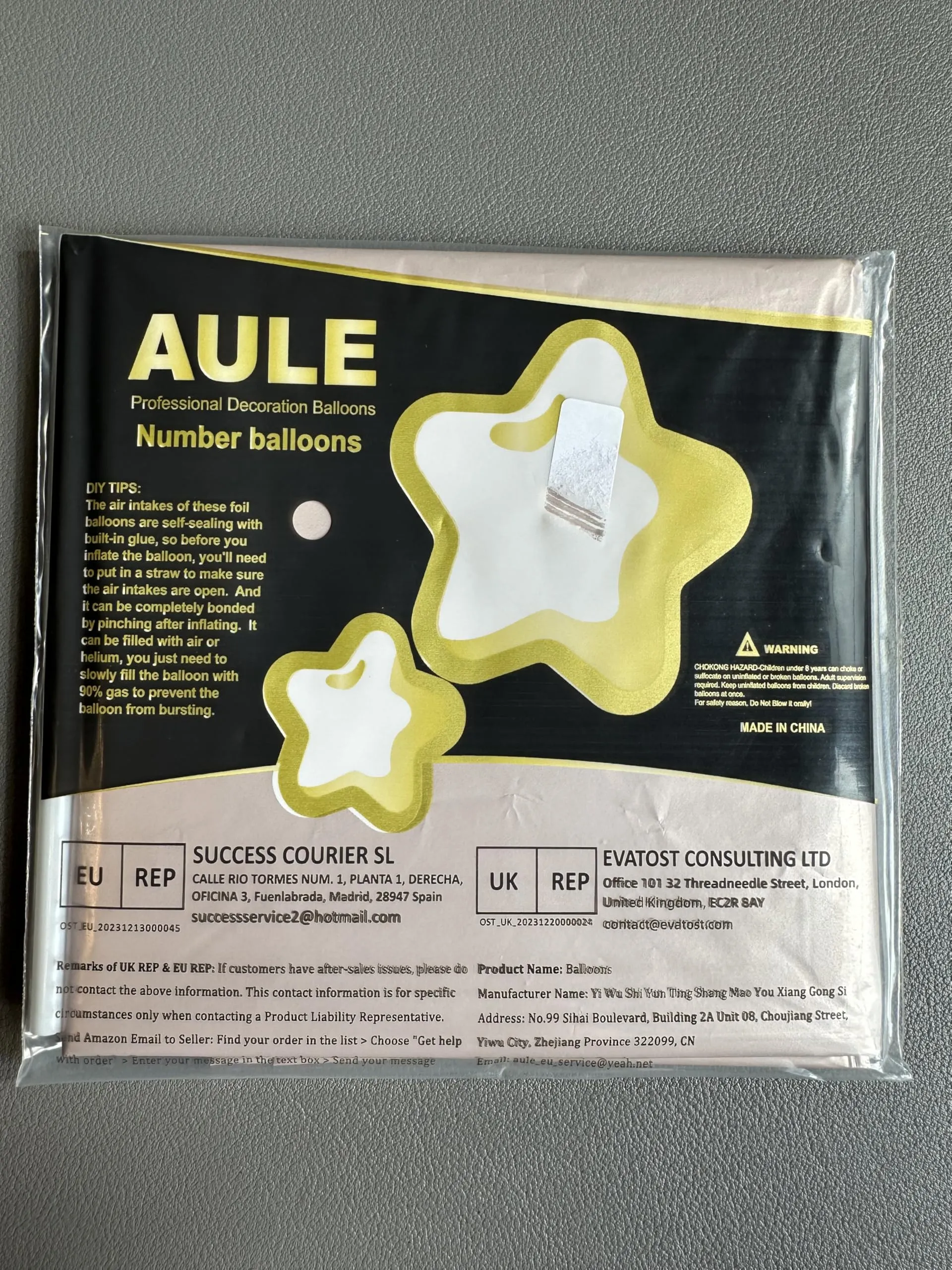 AULE Palloncino Numero 24 Oro: Grande 101 cm Palloncini 24 Anni Compleanno - immagine 2