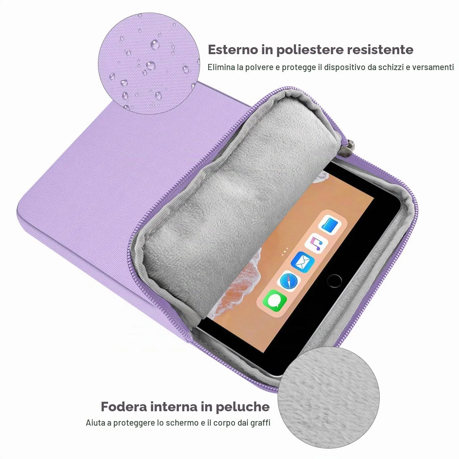 MoKo Borsa Sleeve per Tablet 9-11 Pollici, Sottile - immagine 3