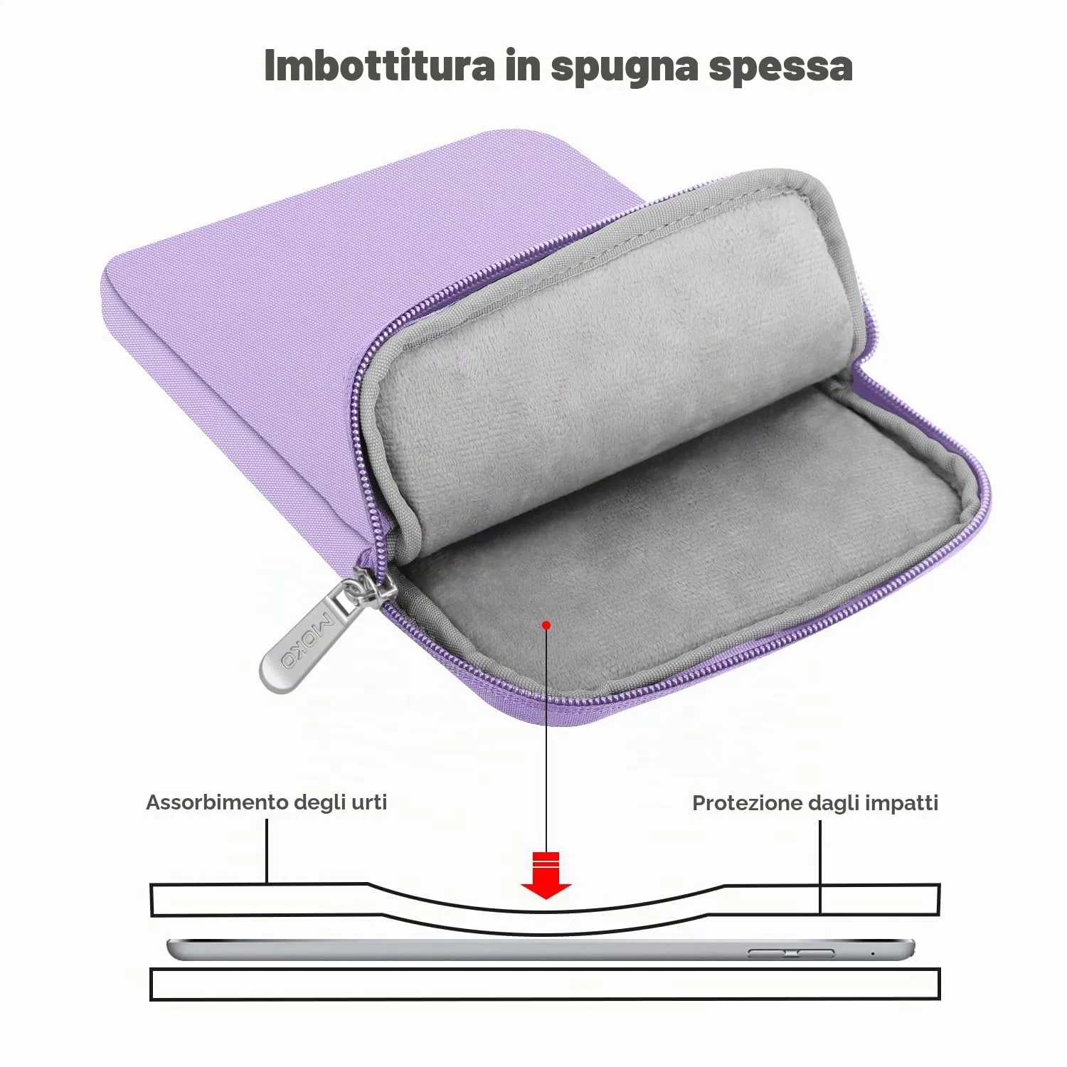 MoKo Borsa Sleeve per Tablet 9-11 Pollici, Sottile - immagine 4