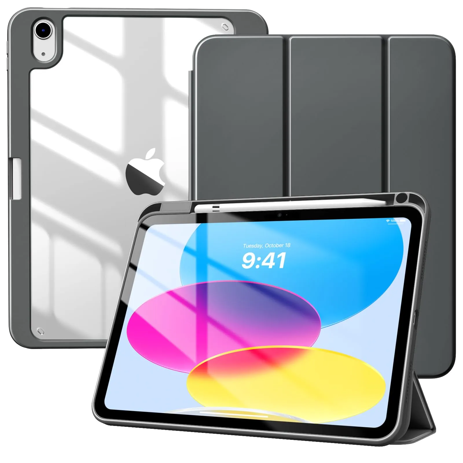 TiMOVO Cover per iPad A16 11. Gen 11"&10. Gen 10,9", Grigio Siderale - immagine 1