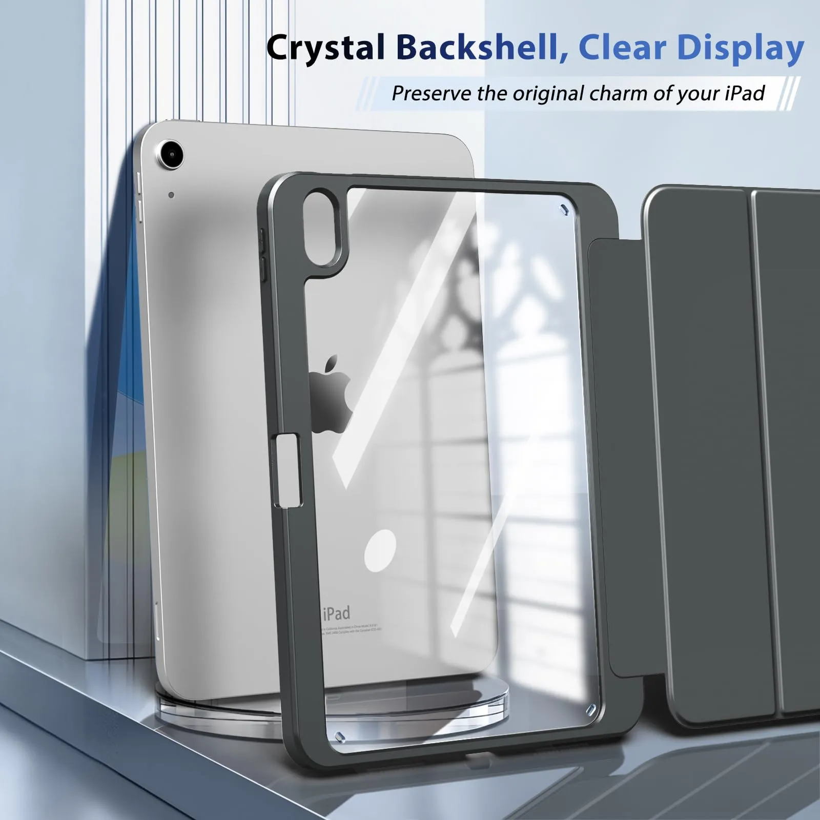 TiMOVO Cover per iPad A16 11. Gen 11"&10. Gen 10,9", Grigio Siderale - immagine 3