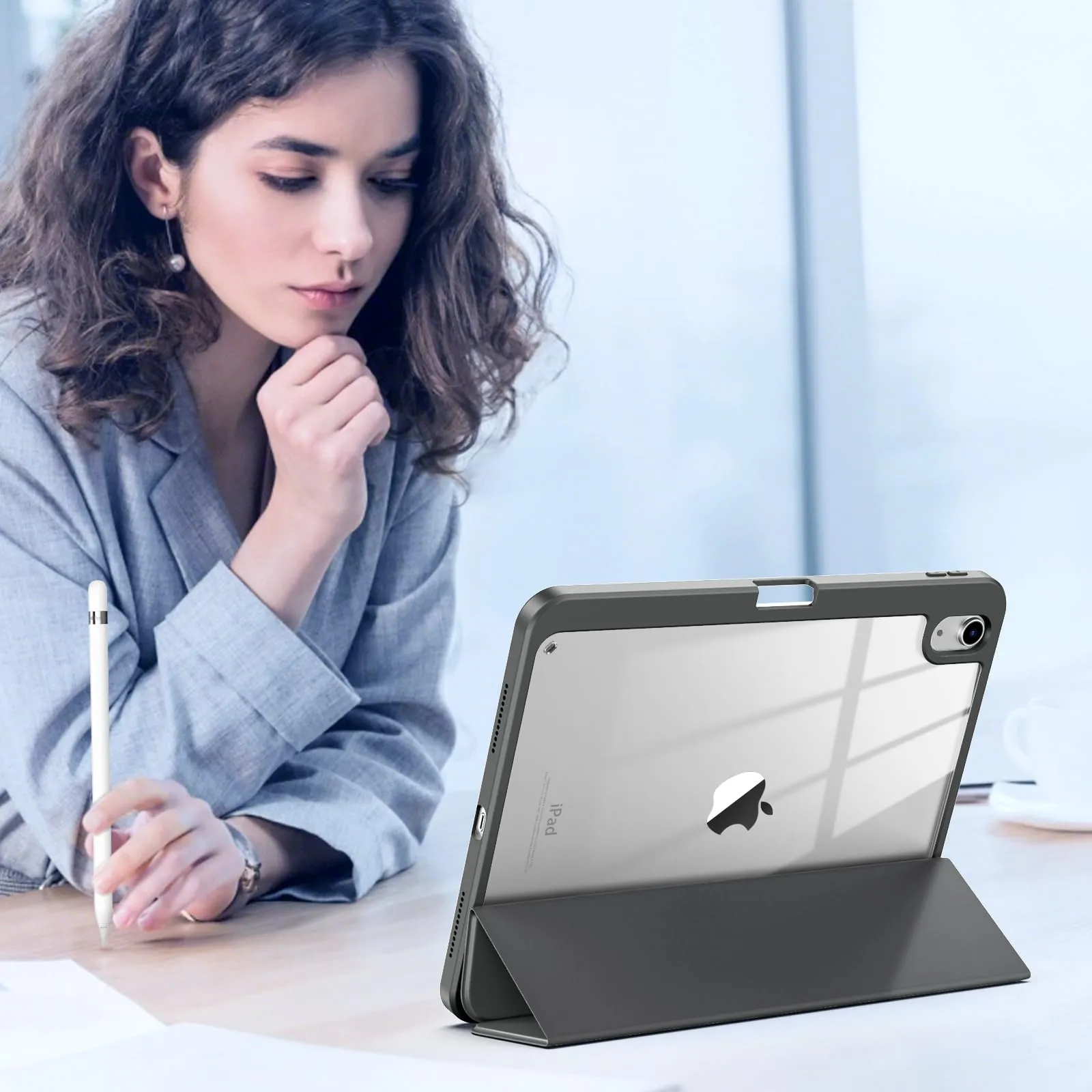TiMOVO Cover per iPad A16 11. Gen 11"&10. Gen 10,9", Grigio Siderale - immagine 8