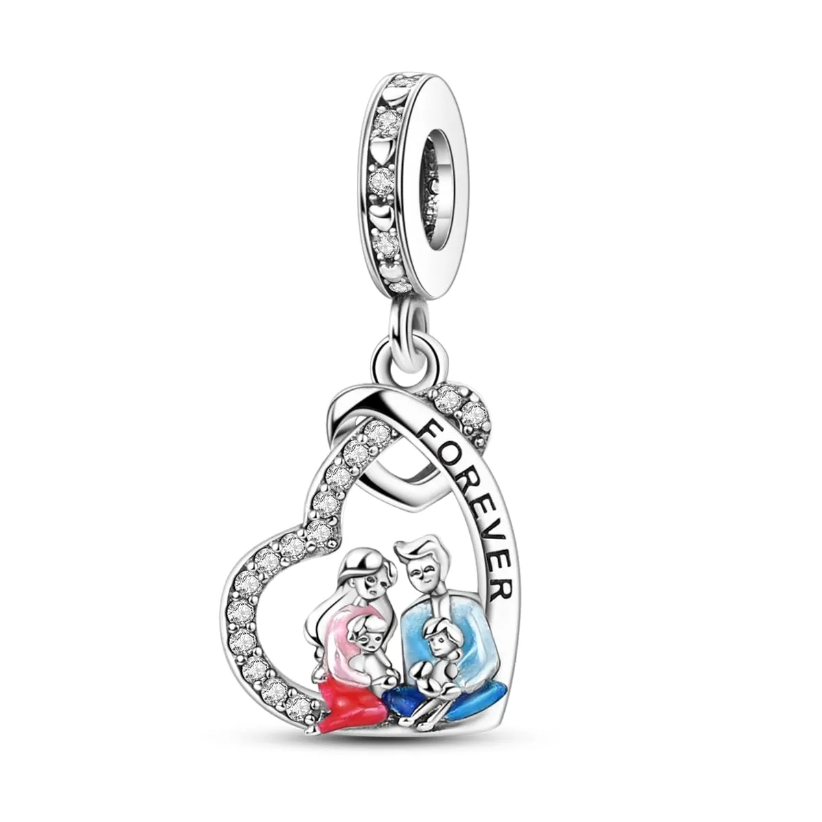 QIKAOLA Ciondolo Bead Charm Perline in argento sterling S925 per bracciali e collane europee per donne - immagine 1