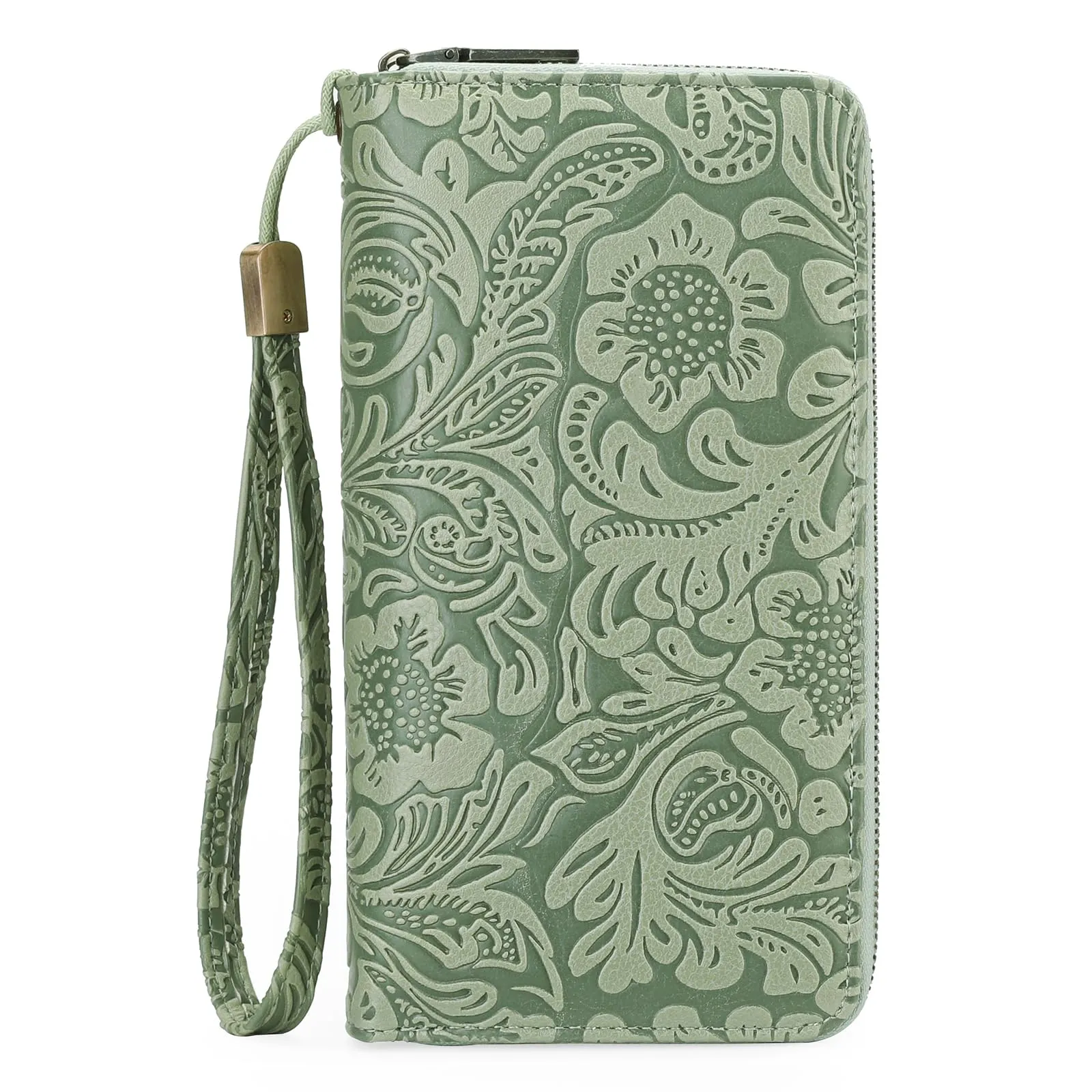 GOIACII Portafoglio Donna Grande in Vegan Pelle con Blocco RFID Portamonete Formato lungo Doppia Cerniera con 24 Scomparti per Carte di Credito - immagine 1