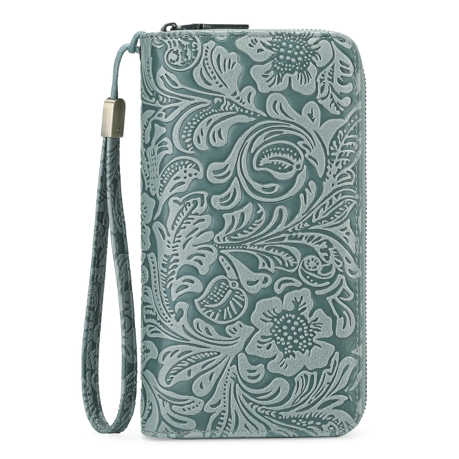 GOIACII Portafoglio Donna Grande in Vegan Pelle con Blocco RFID Portamonete Formato lungo Doppia Cerniera con 24 Scomparti per Carte di Credito - immagine 1