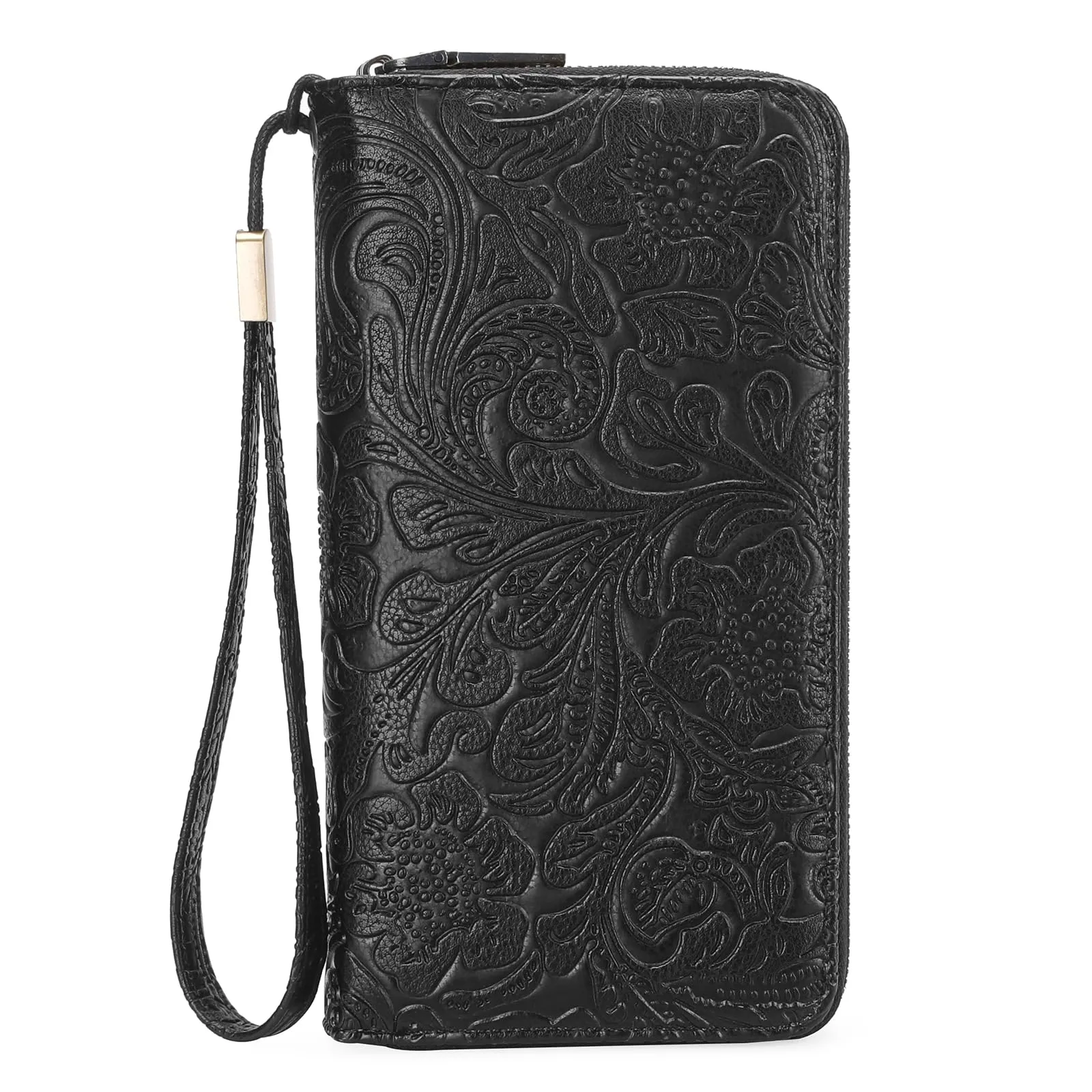 GOIACII Portafoglio Donna Grande in Vegan Pelle con Blocco RFID Portamonete Formato lungo Doppia Cerniera con 24 Scomparti per Carte di Credito - immagine 1