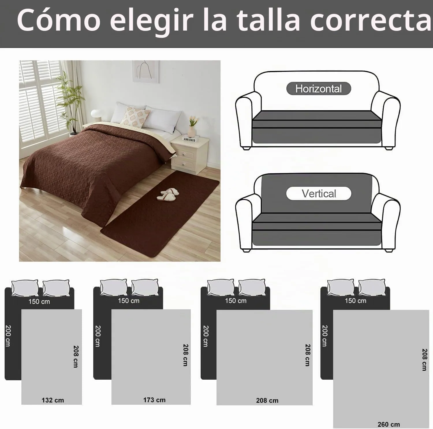 Taiyang Copridivano per Cani impermeabile, Coperta impermeabile per cani, protezione per mobili per bambini, bambini, cane, gatto, Fondo antiscivolo (Caffè, 208-260cm(1 Pack)) - immagine 5