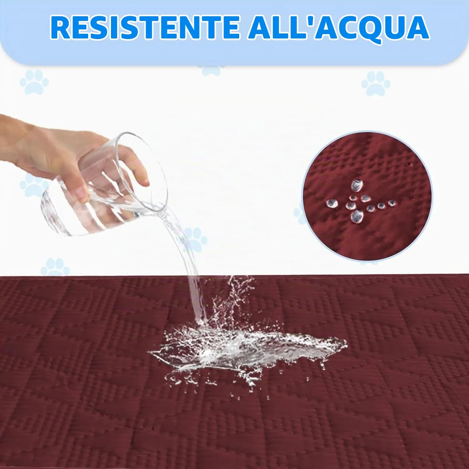 Taiyang Copridivano per Cani impermeabile, Coperta impermeabile per cani, protezione per mobili per bambini, bambini, cane, gatto, Fondo antiscivolo (Rosso Vivo, 208-260cm(1 Pack)) - immagine 4