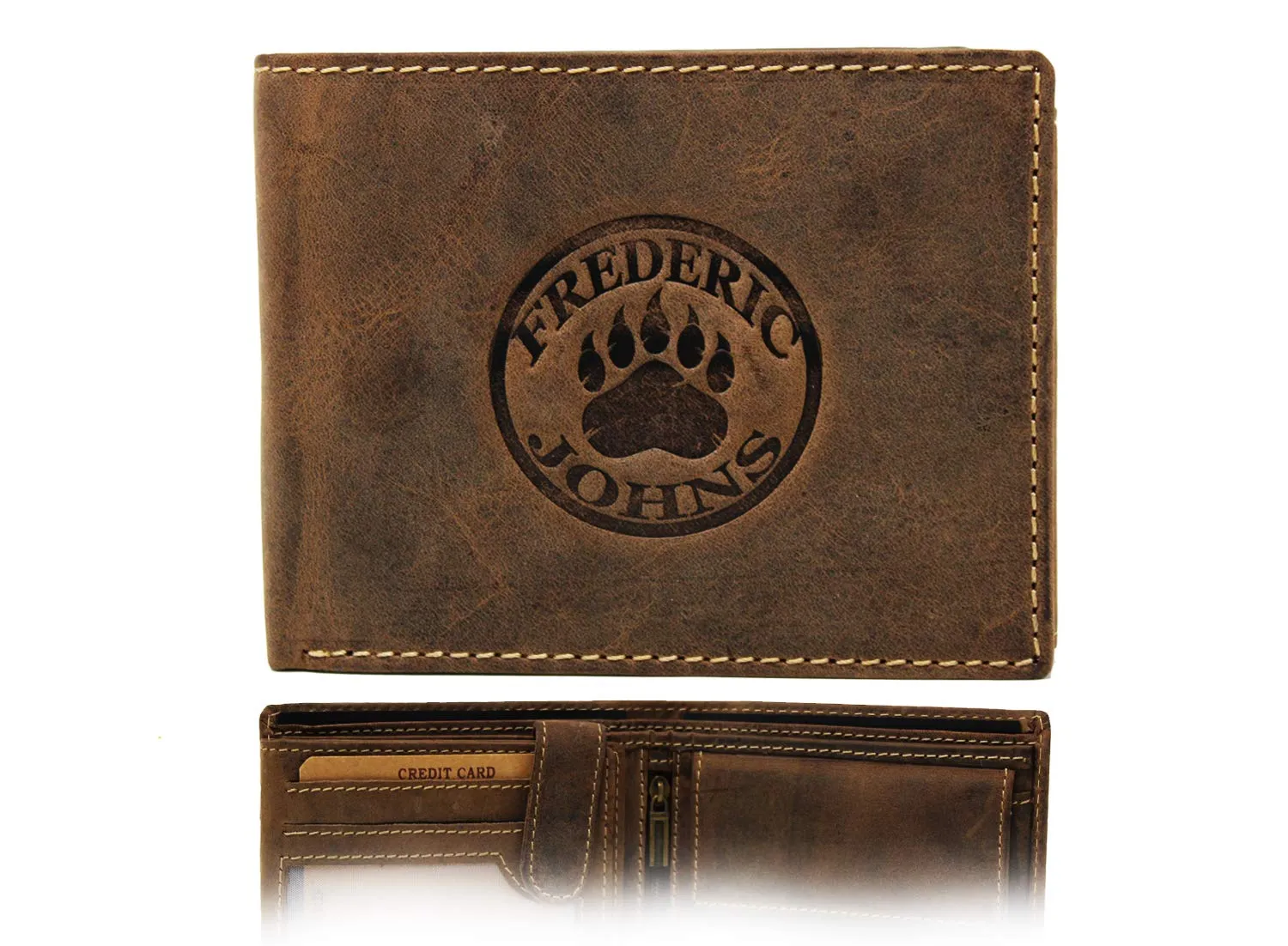 Frédéric Johns Portafoglio Uomo Vera Pelle Stile Vintage con Protezione RFID - Portafoglio Elegante e Resistente - immagine 1