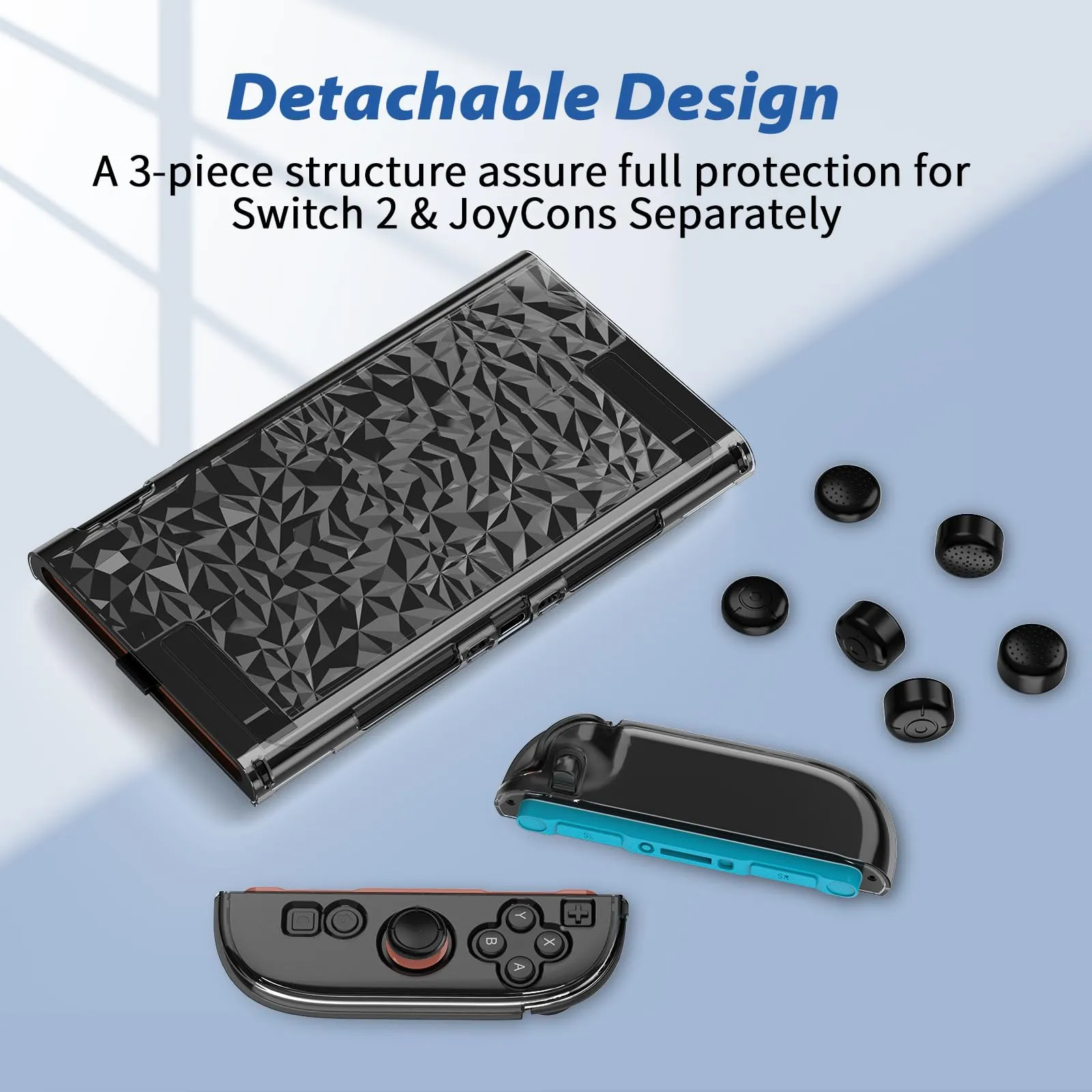 HEYSTOP Custodia per Nintendo Switch 2,Cover Protettiva Divisibile Dockable - immagine 5