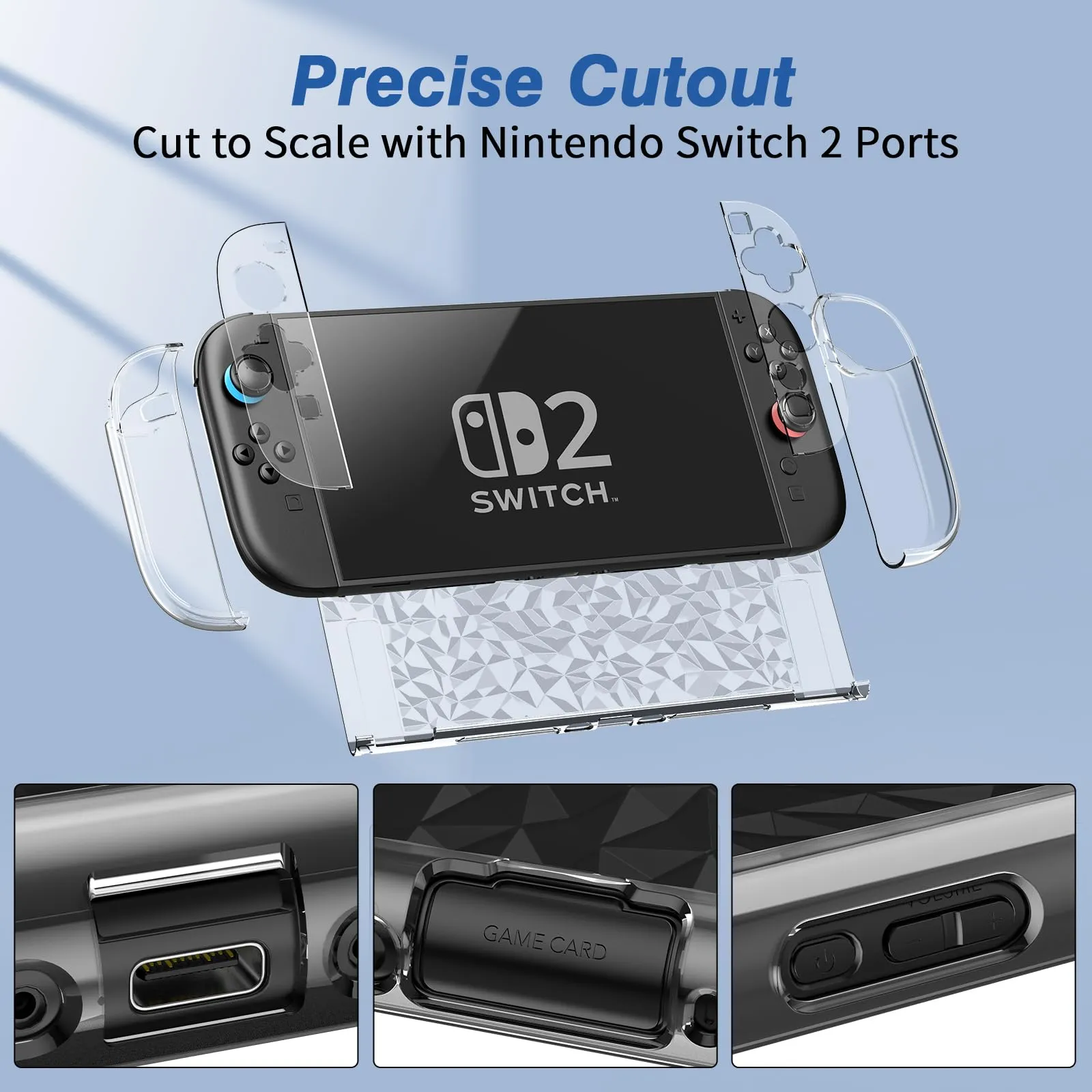 HEYSTOP Custodia per Nintendo Switch 2,Cover Protettiva Divisibile Dockable - immagine 7