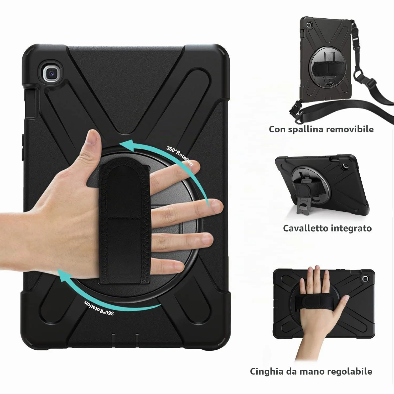 Gerutek Cover per Samsung Galaxy Tab S5e 10.5 Pollici 2019, Nero - immagine 2