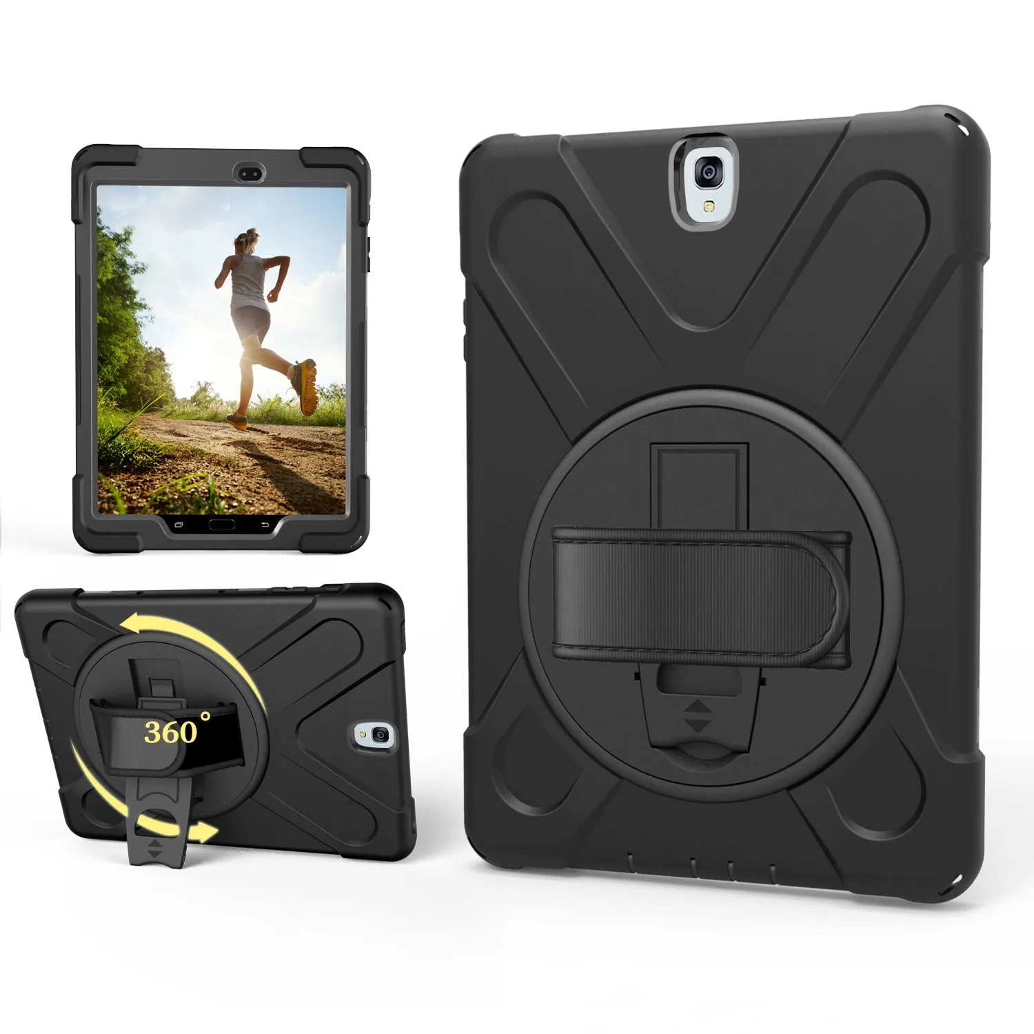 Gerutek Cover per Samsung Galaxy Tab S3 9.7 Pollici 2017, Nero - immagine 5