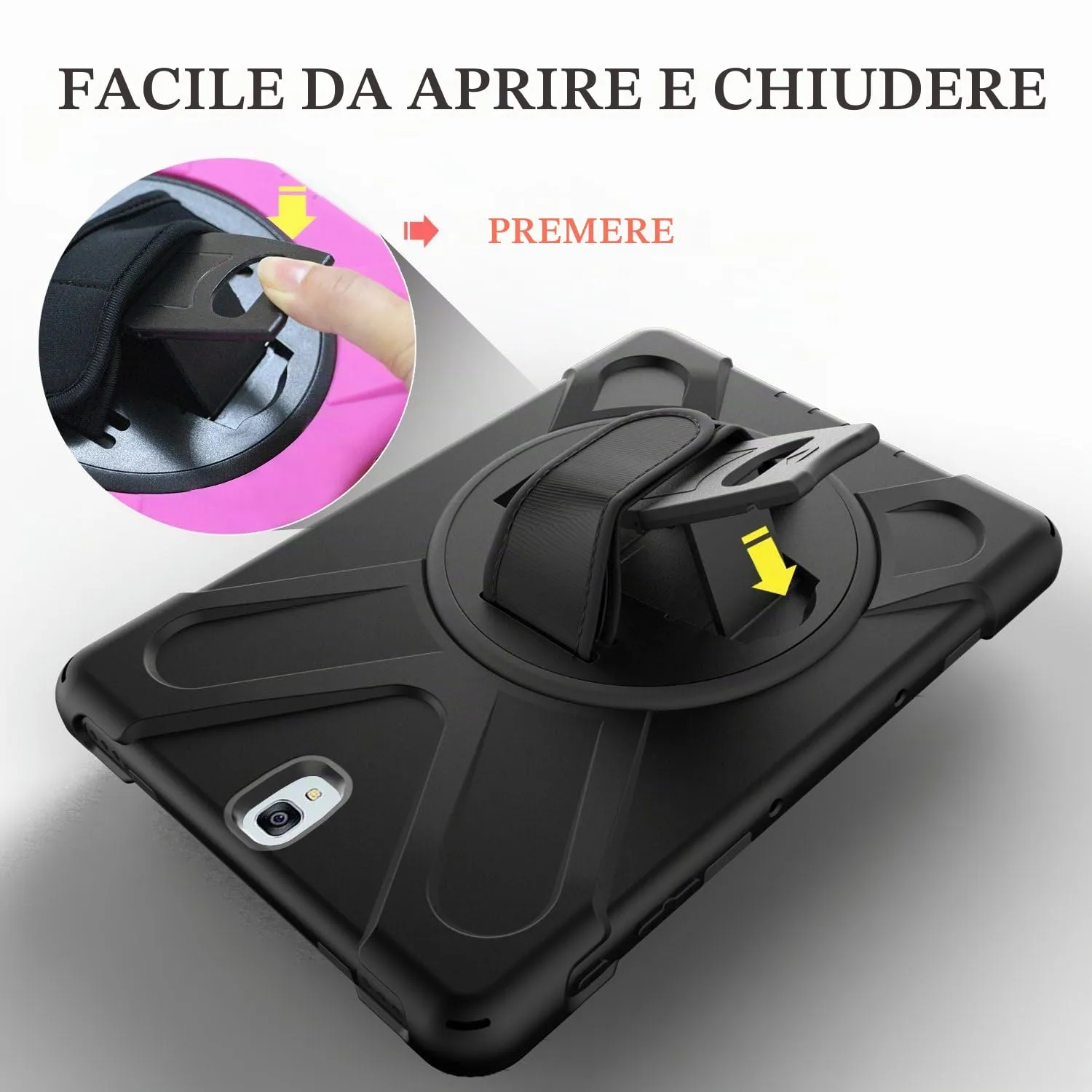 Gerutek Cover per Samsung Galaxy Tab S3 9.7 Pollici 2017, Nero - immagine 6