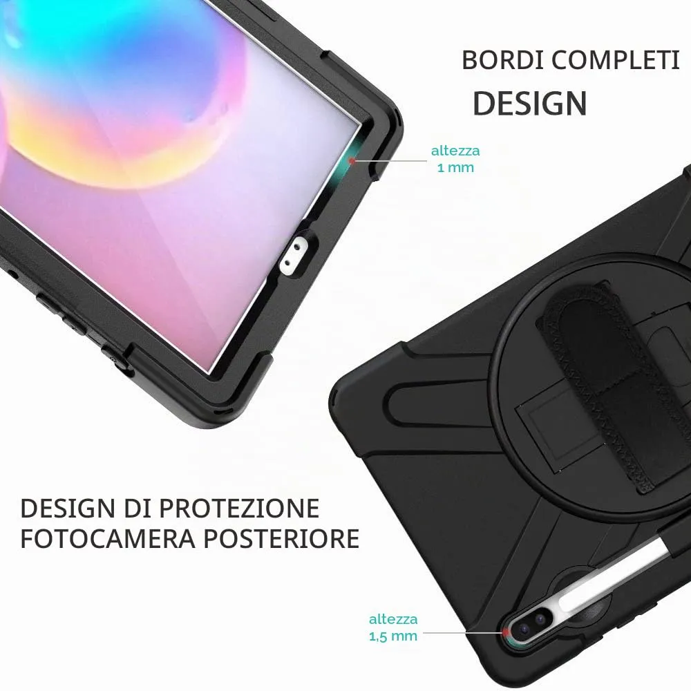 Gerutek Cover per Samsung Galaxy Tab S6 10,5 Pollici 2019, Nero - immagine 8
