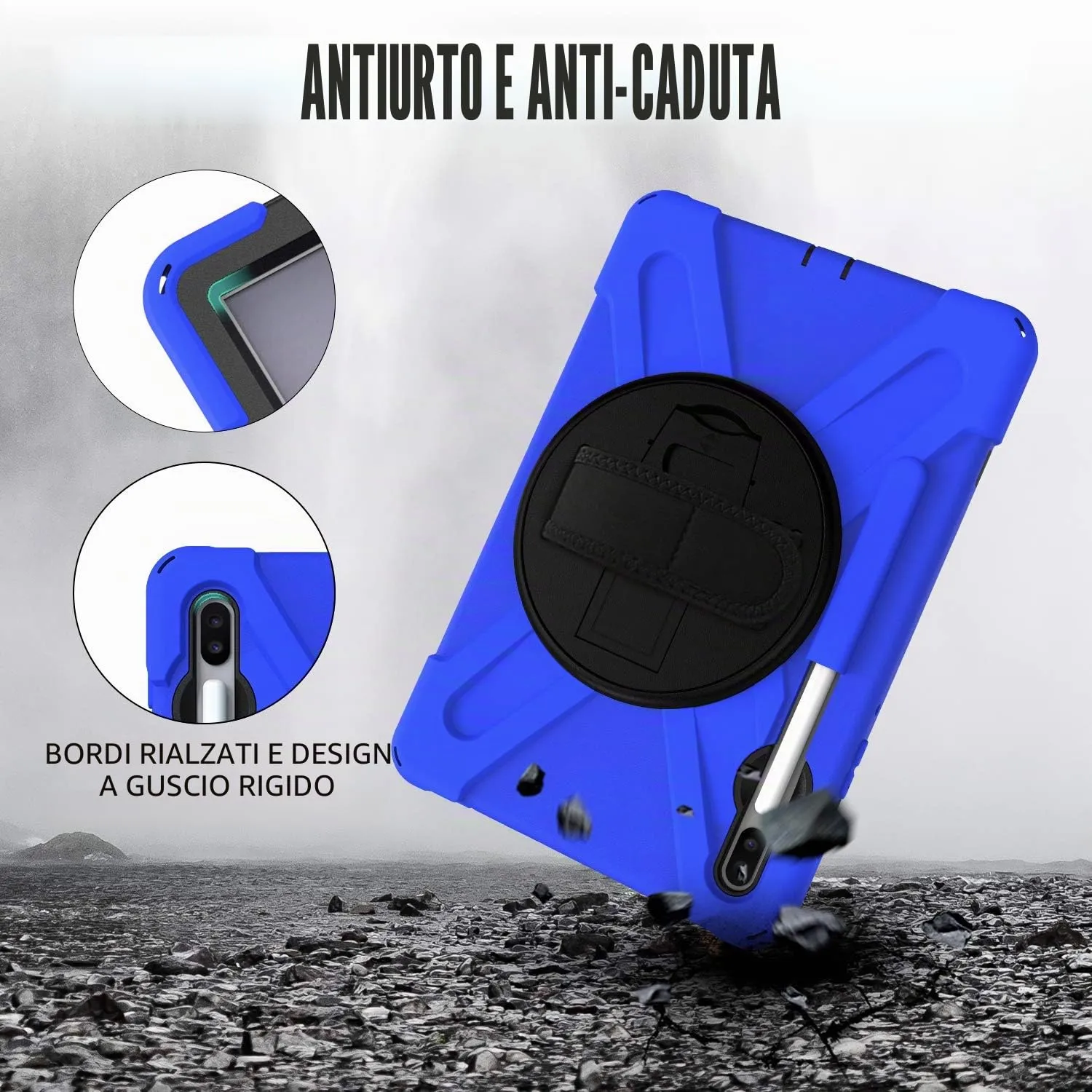 Gerutek Cover per Samsung Galaxy Tab S6 10,5 Pollici 2019, Blu - immagine 2