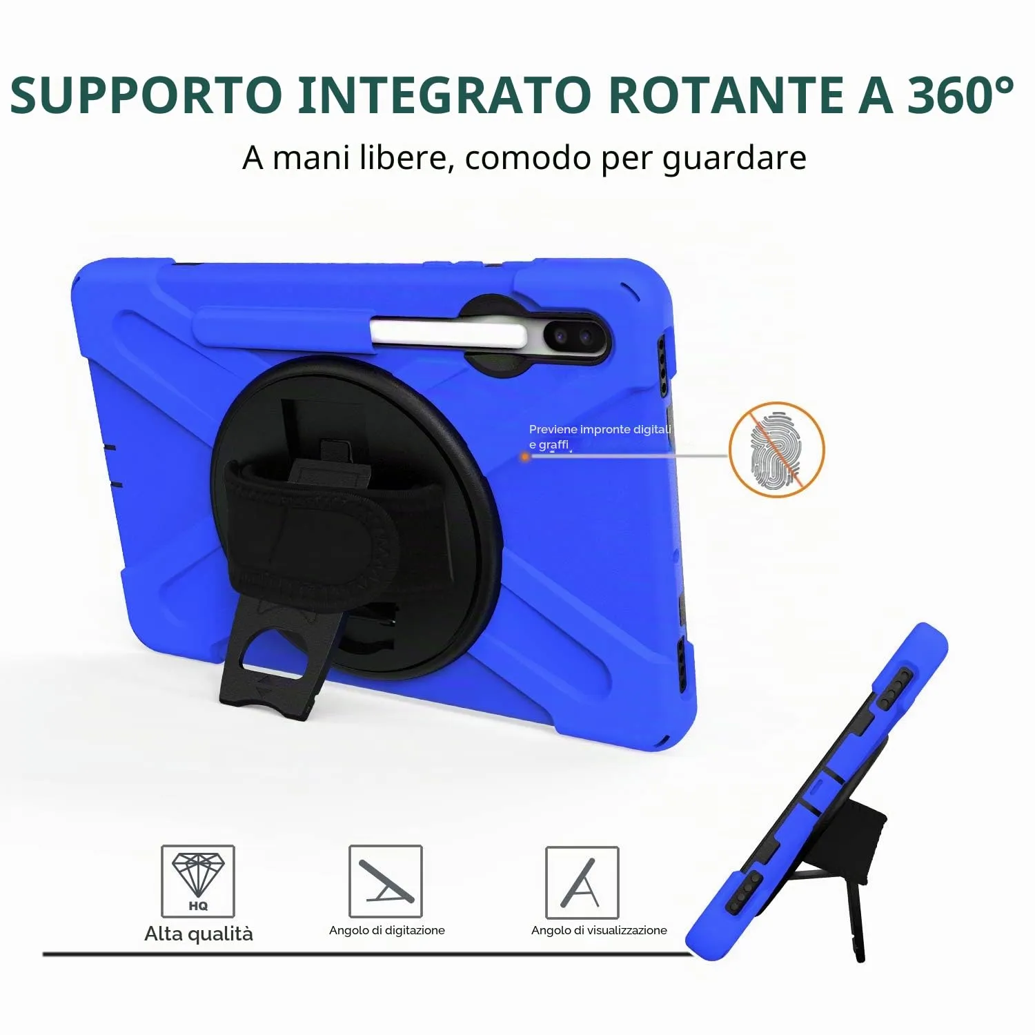 Gerutek Cover per Samsung Galaxy Tab S6 10,5 Pollici 2019, Blu - immagine 4