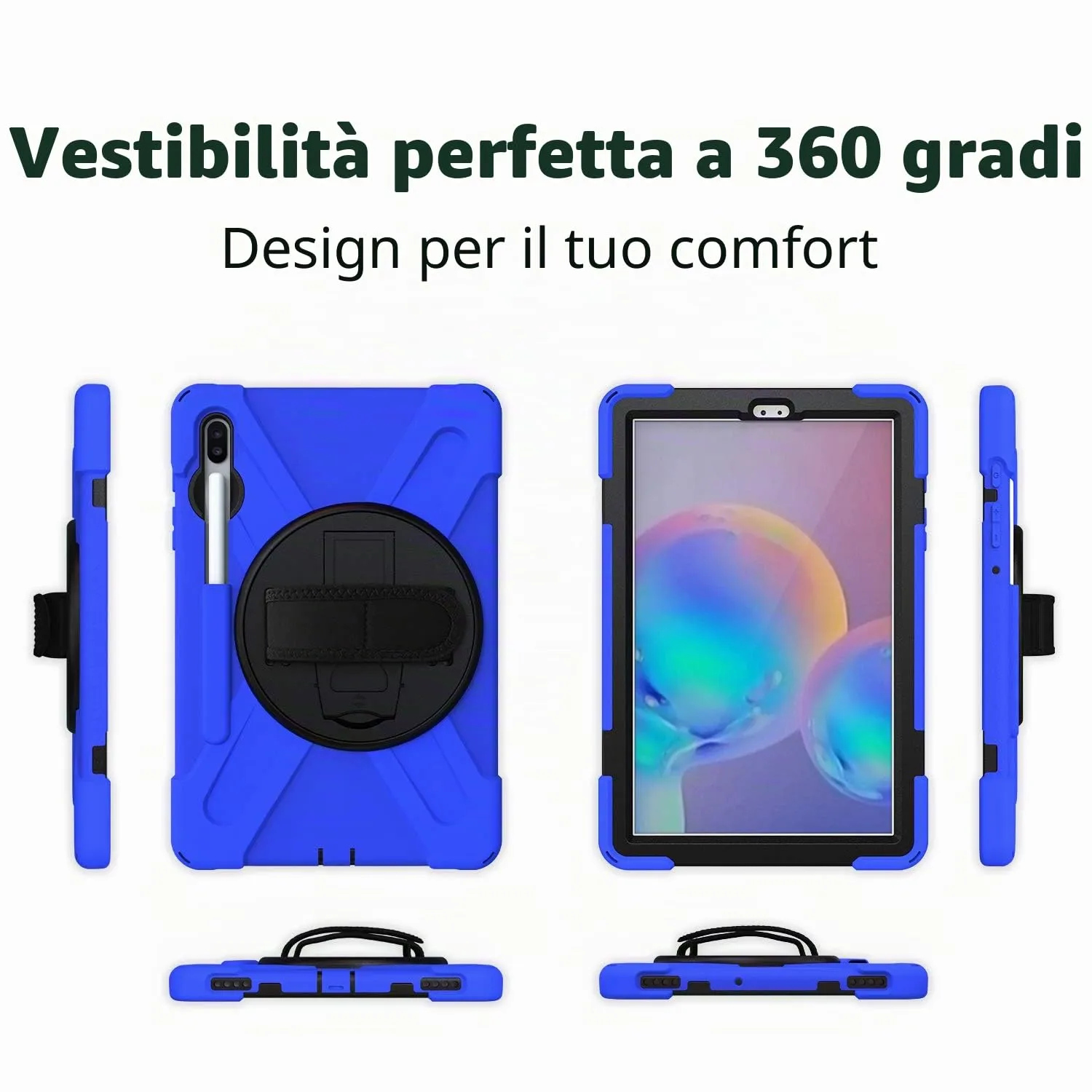 Gerutek Cover per Samsung Galaxy Tab S6 10,5 Pollici 2019, Blu - immagine 6