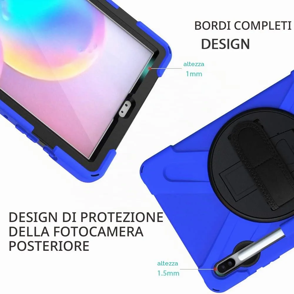 Gerutek Cover per Samsung Galaxy Tab S6 10,5 Pollici 2019, Blu - immagine 8