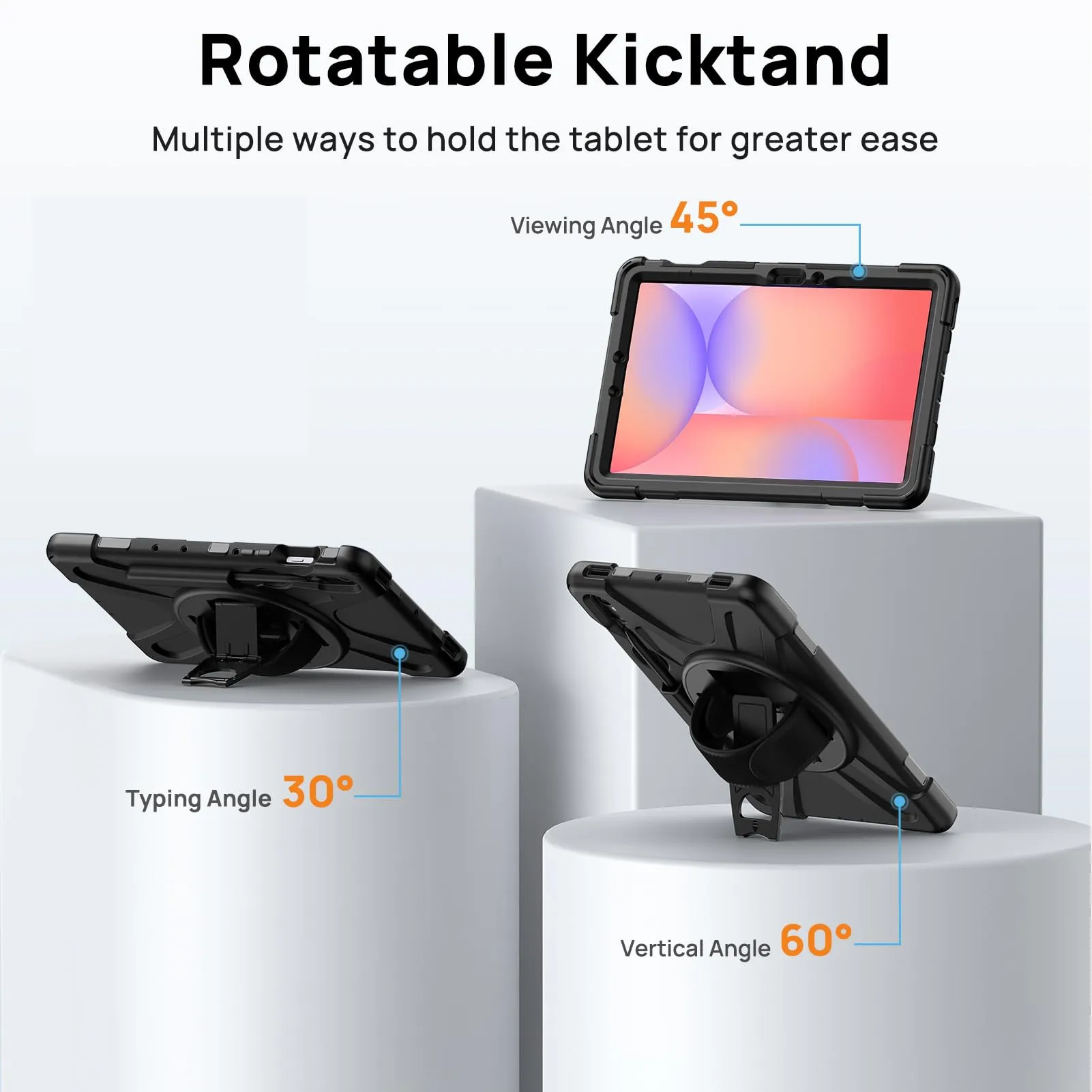 Gerutek Cover per Samsung Galaxy Tab S10 Lite/S10 FE/ S9 FE 10,9'', Nero - immagine 5