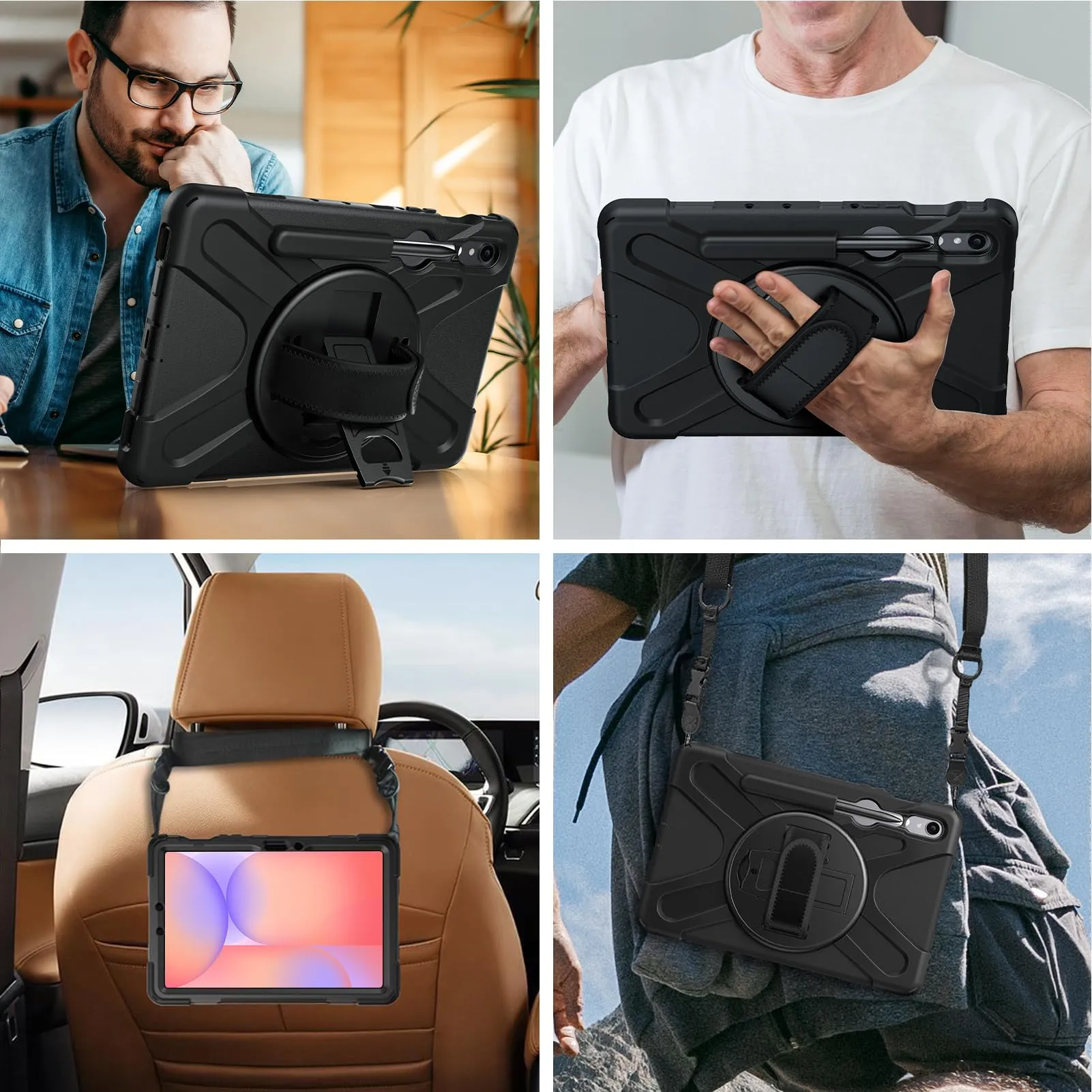 Gerutek Cover per Samsung Galaxy Tab S10 Lite/S10 FE/ S9 FE 10,9'', Nero - immagine 7