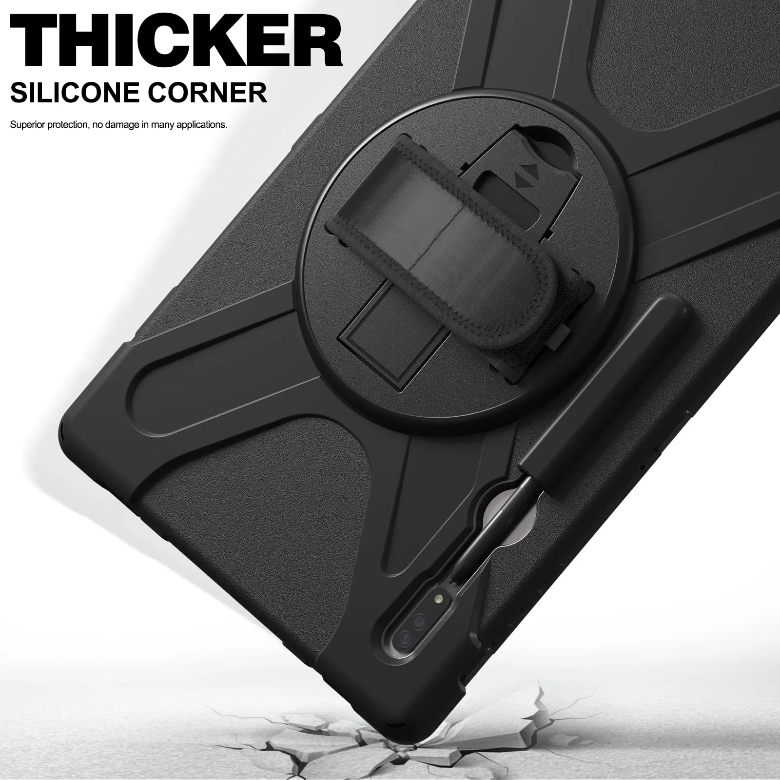 Gerutek Cover per Samsung Galaxy Tab S8 Ultra 14,6'' 2022, Nero - immagine 2
