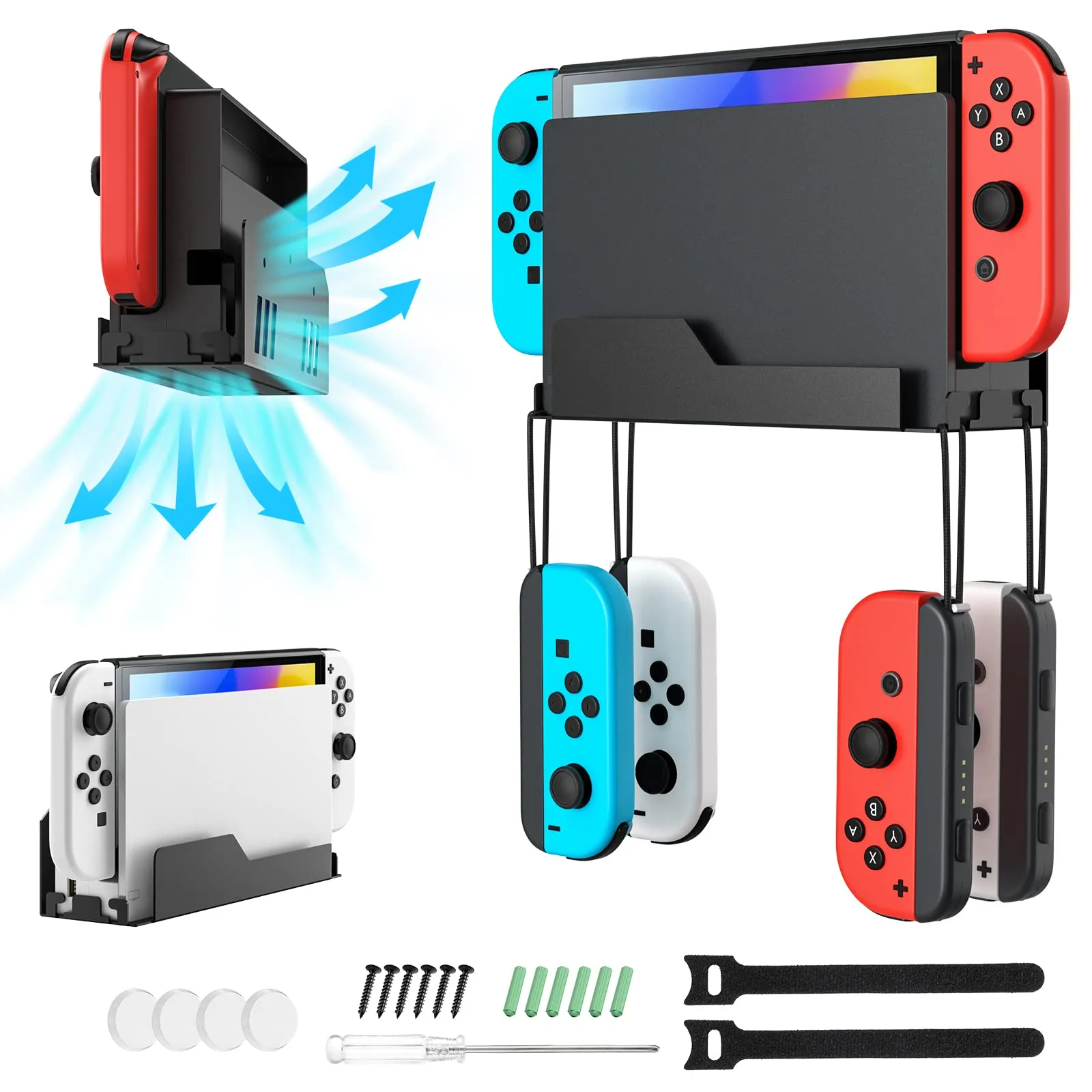MoKo Supporto da Parete Compatibile con Nintendo Switch/Switch OLED - immagine 1