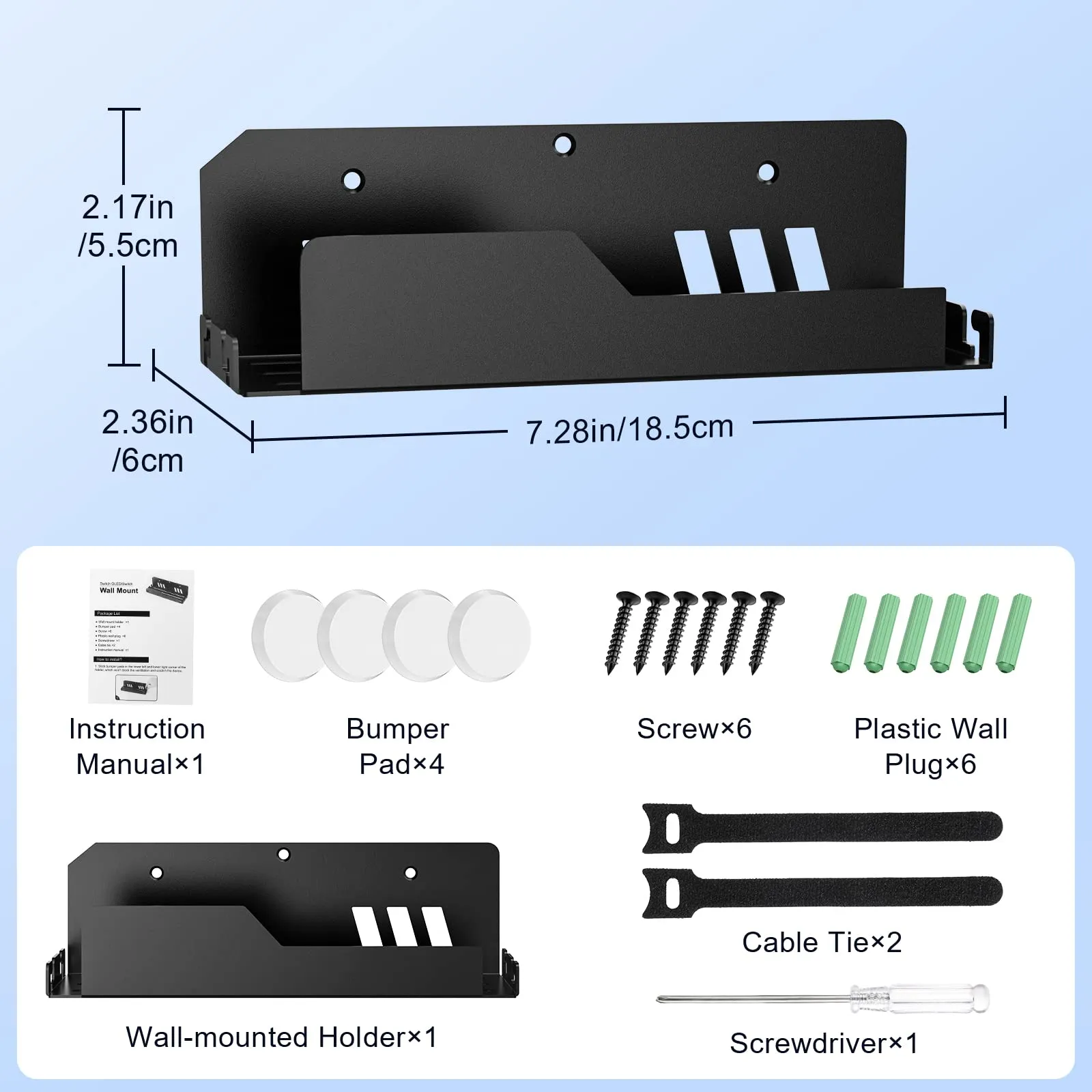MoKo Supporto da Parete Compatibile con Nintendo Switch/Switch OLED - immagine 4