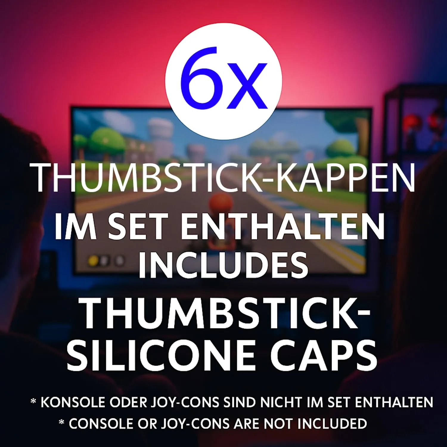 MatoSan 6 Tappi Thumbstick per Switch – Cappucci Silicone Joystick Anti-Scivolo – Grip Ergonomico Switch OLED Lite – Accessori Controller - immagine 3