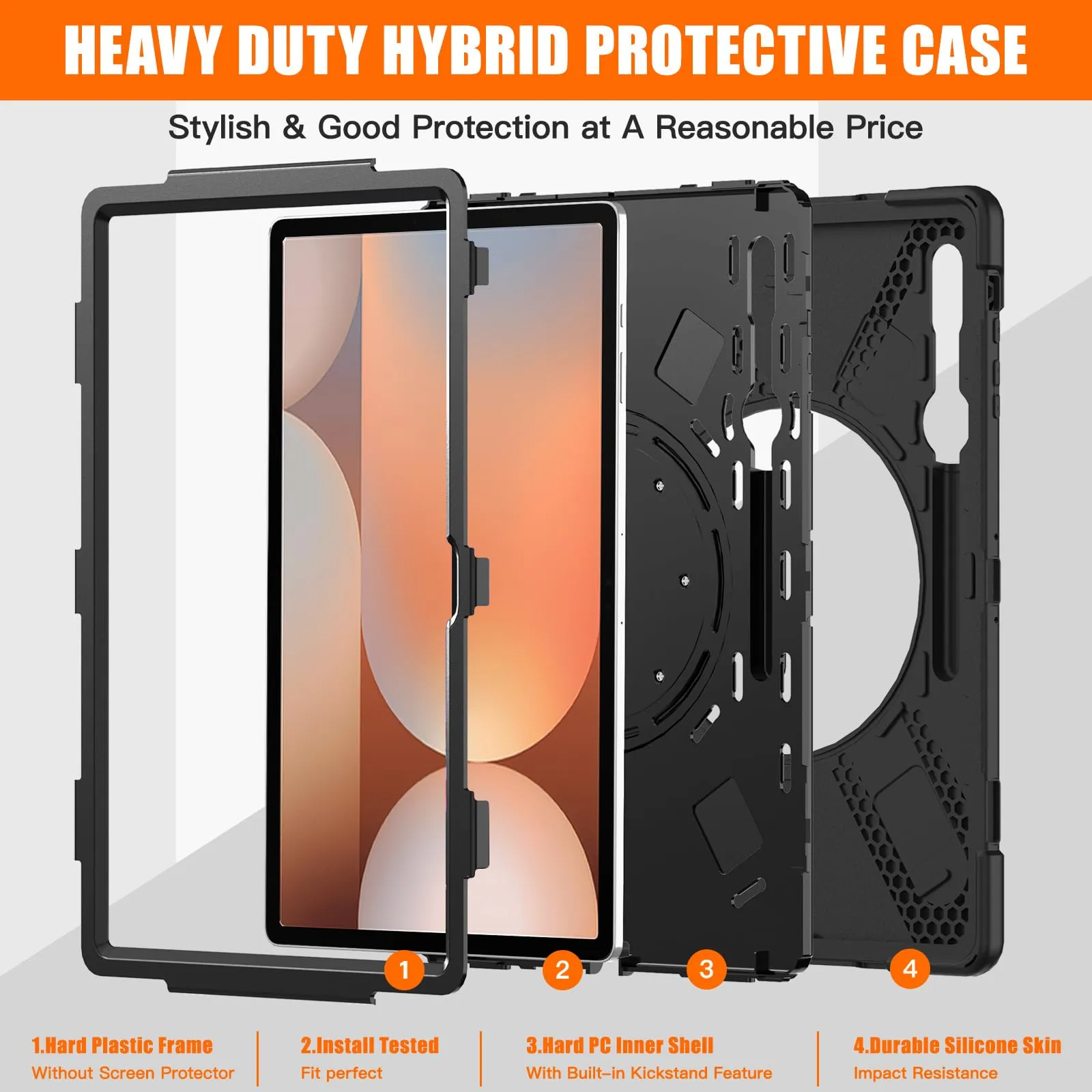 Gerutek Cover per Samsung Galaxy Tab S10 Ultra/S9 Ultra/S8 Ultra 14,6'' - immagine 3