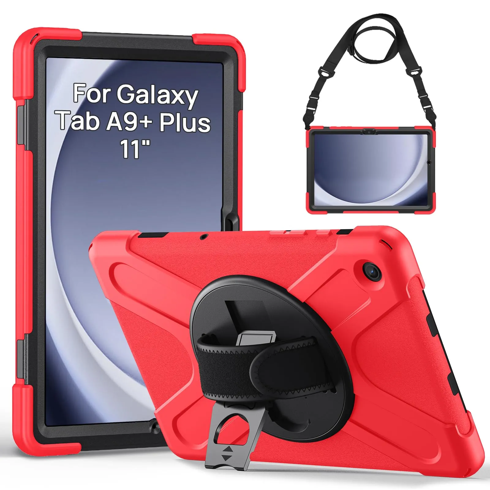 Gerutek Cover per Samsung Galaxy Tab A9+/A9 Plus 11 Pollici 2023, Rosso - immagine 1