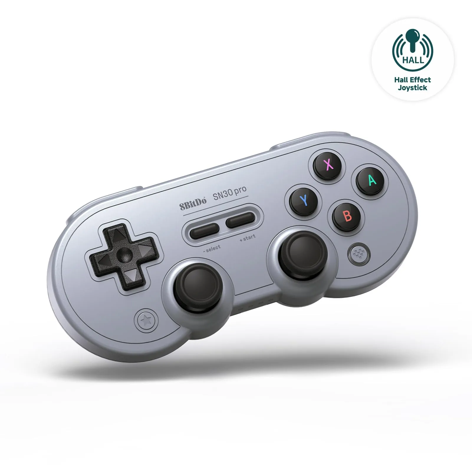 8BitDo SN30 Pro Bluetooth Controller, Hall Effect Joystick Update, Compatible with Switch, PC, macOS, Android, Steam Deck & Raspberry Pi (Gray) - immagine 1