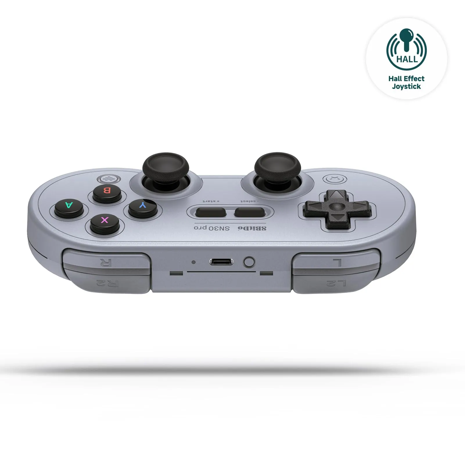 8BitDo SN30 Pro Bluetooth Controller, Hall Effect Joystick Update, Compatible with Switch, PC, macOS, Android, Steam Deck & Raspberry Pi (Gray) - immagine 2