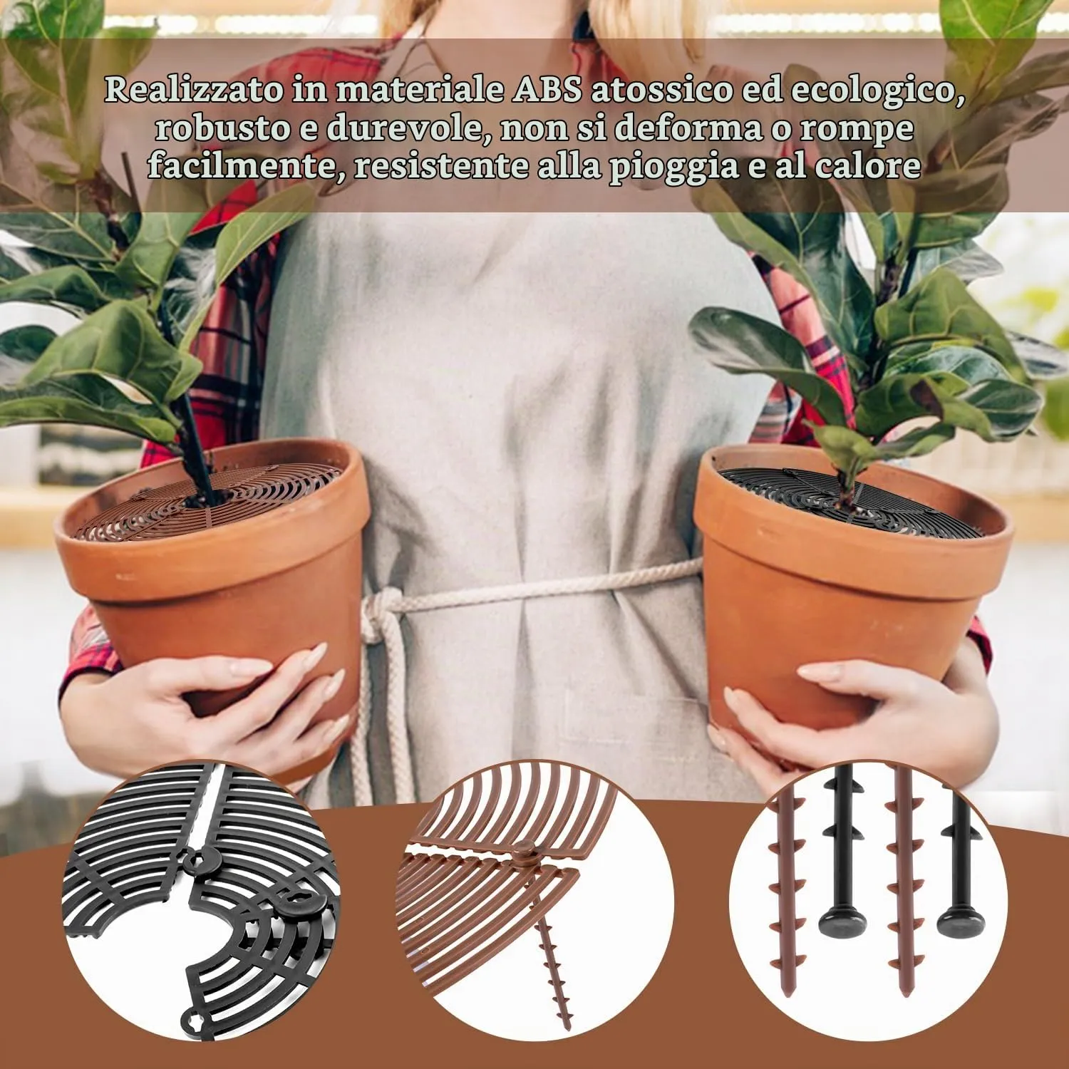 BSTDAYEVER Griglia per Vasi da Fiori Griglia Protezione per Piante 30cm 4Pz - immagine 5