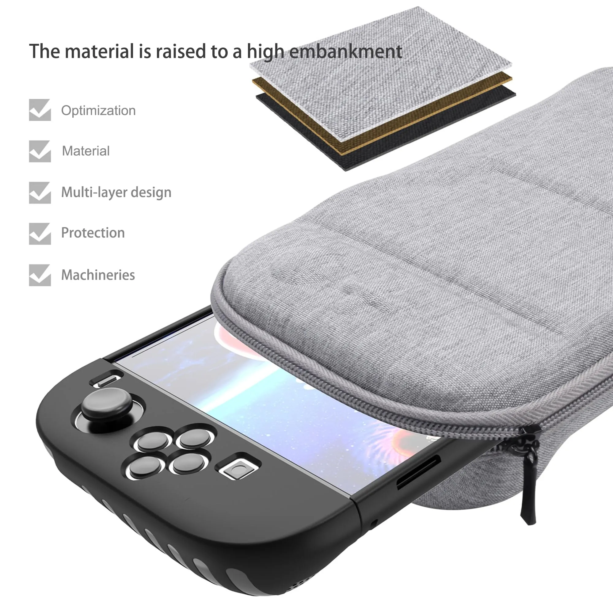 Lemxiee Custodia rigida per Nintendo Switch 2 Cover Accessori con [2 Pezzi] Pellicola Vetro Temperato Protettiva Case - immagine 7