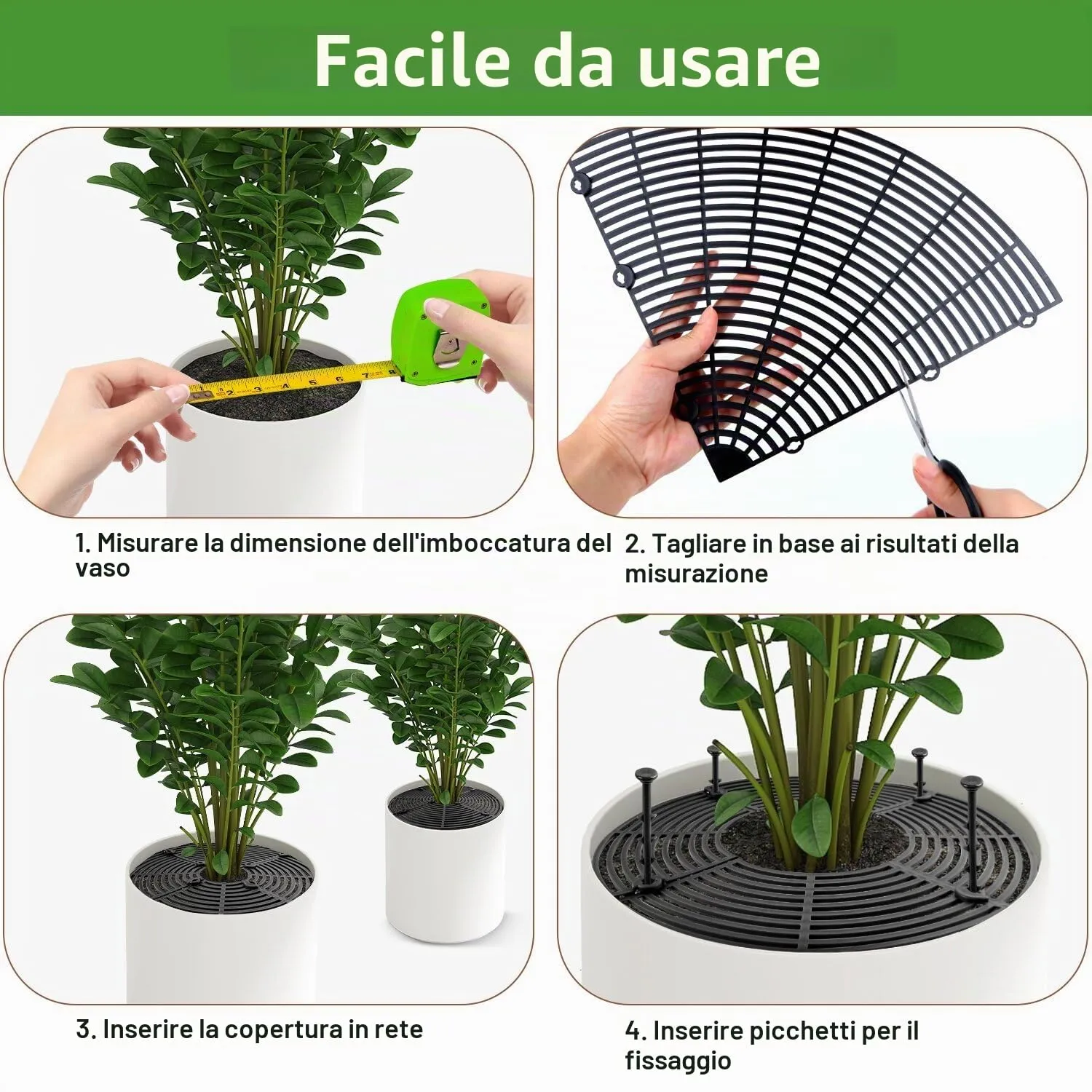 BSTDAYEVER Griglia per Vasi da Fiori Griglia Protezione per Piante 52cm 2Pz - immagine 6