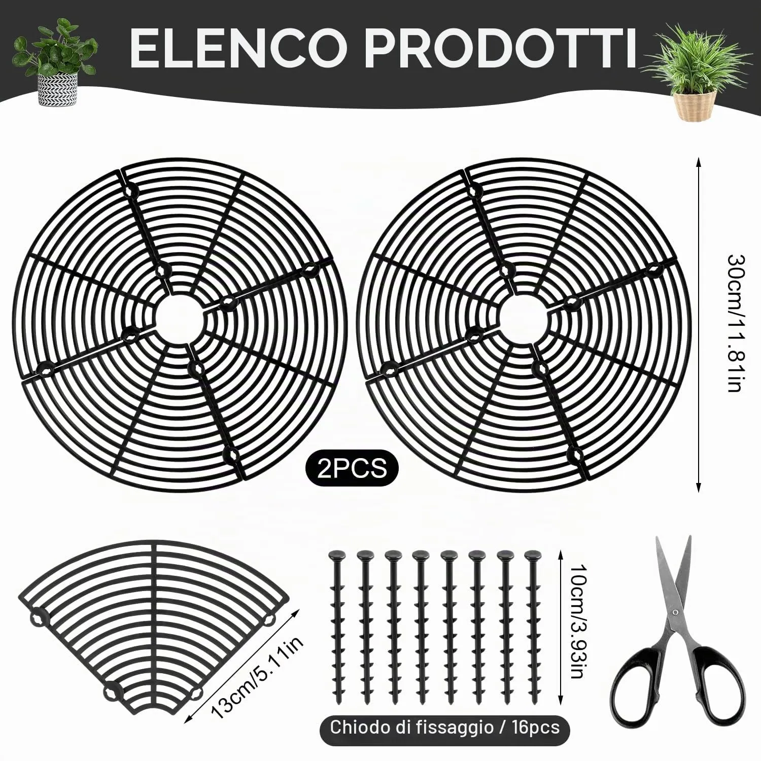 BSTDAYEVER Griglia per Vasi da Fiori Griglia Protezione per Piante 30cm 2Pz - immagine 2