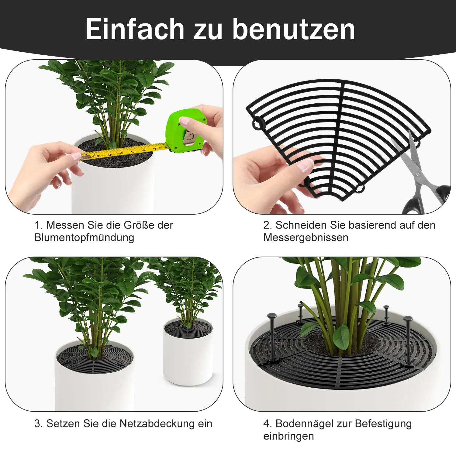 BSTDAYEVER Griglia per Vasi da Fiori Griglia Protezione per Piante 30cm 2Pz - immagine 3