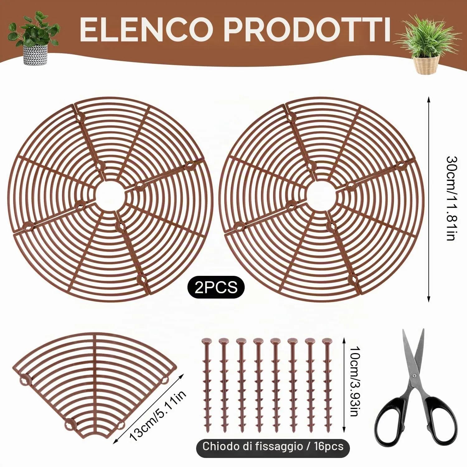 BSTDAYEVER Griglia per Vasi da Fiori Griglia Protezione per Piante 30cm 2Pz - immagine 2