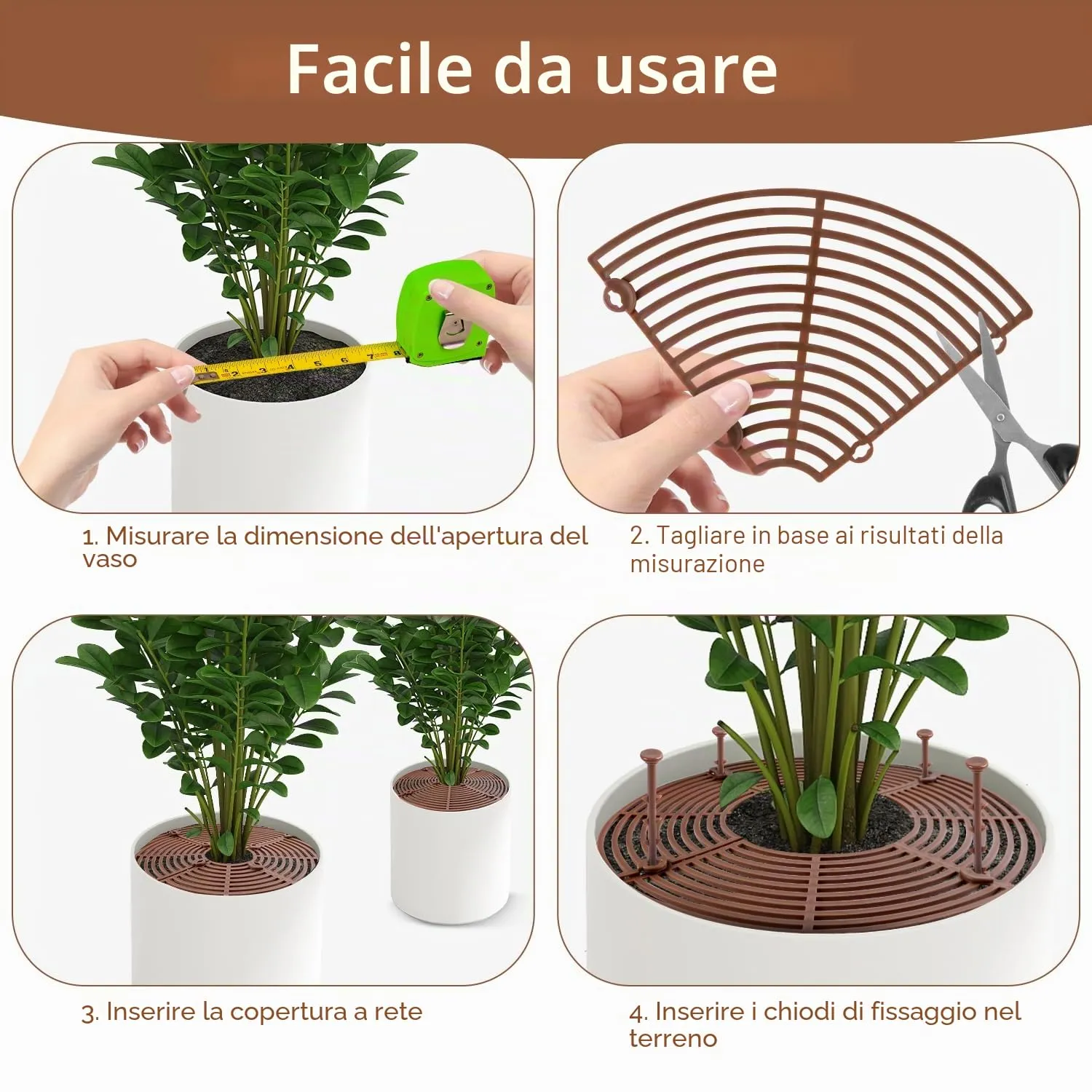 BSTDAYEVER Griglia per Vasi da Fiori Griglia Protezione per Piante 30cm 2Pz - immagine 3