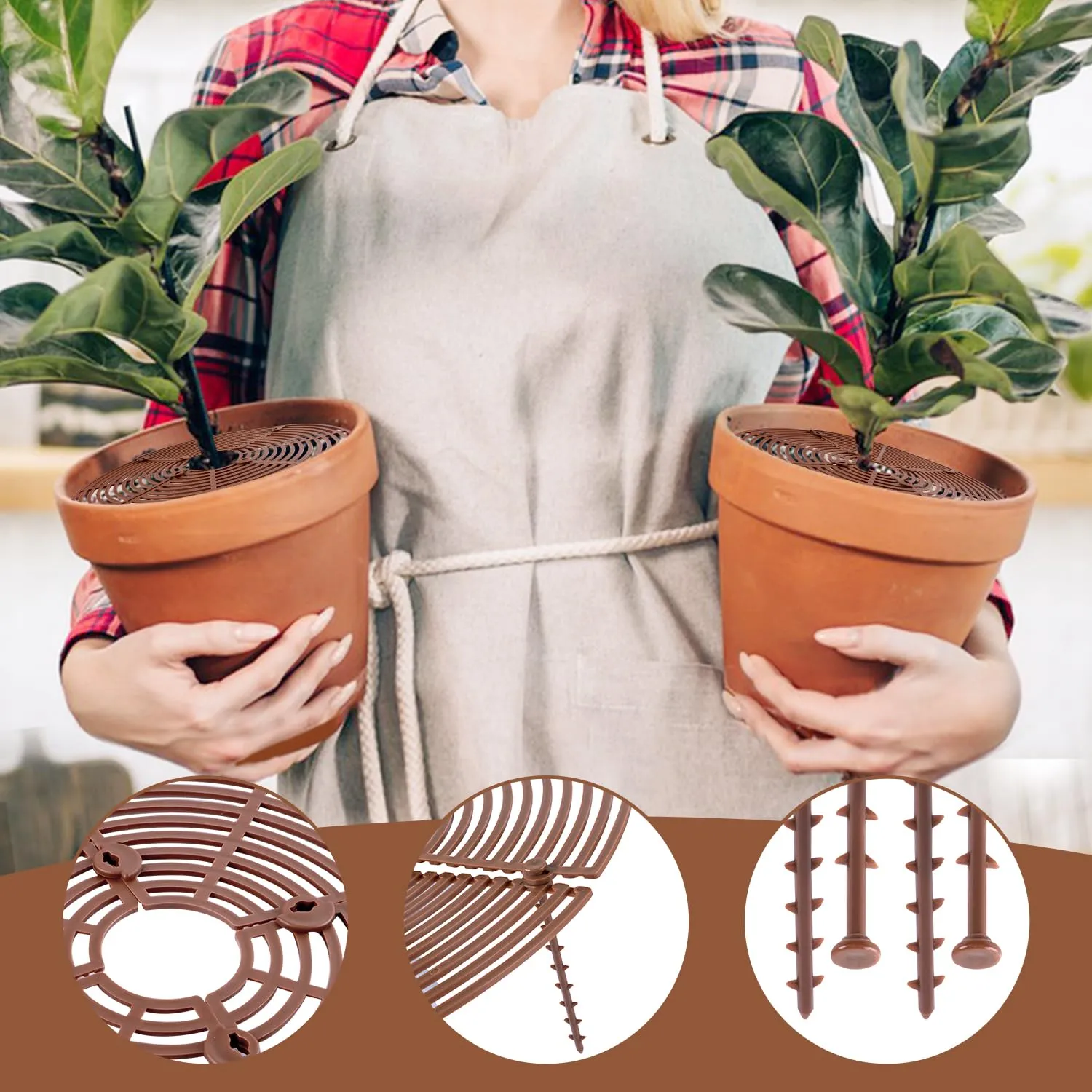 BSTDAYEVER Griglia per Vasi da Fiori Griglia Protezione per Piante 30cm 2Pz - immagine 5