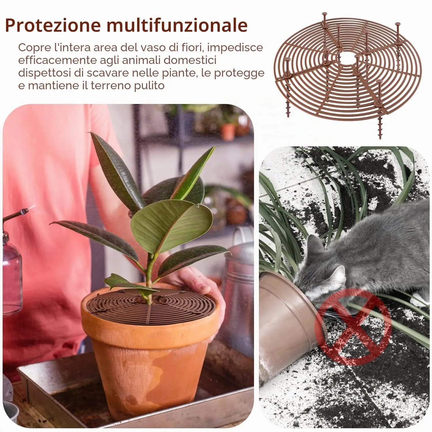 BSTDAYEVER Griglia per Vasi da Fiori Griglia Protezione per Piante 30cm 2Pz - immagine 6