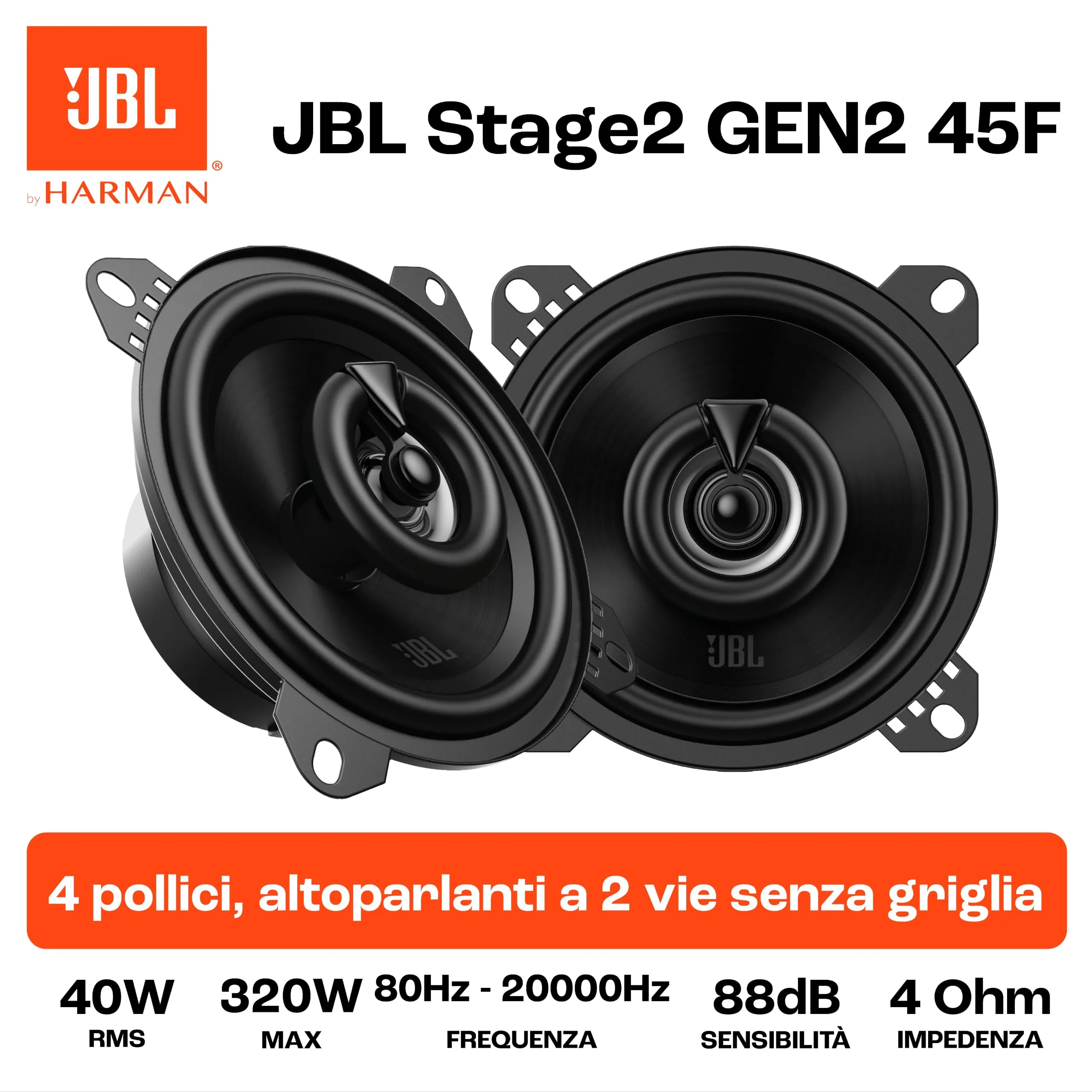JBL Stage2 Gen2 55F 5,25 in / 13 cm Altoparlanti Coassiali Auto 2 Vie - immagine 6