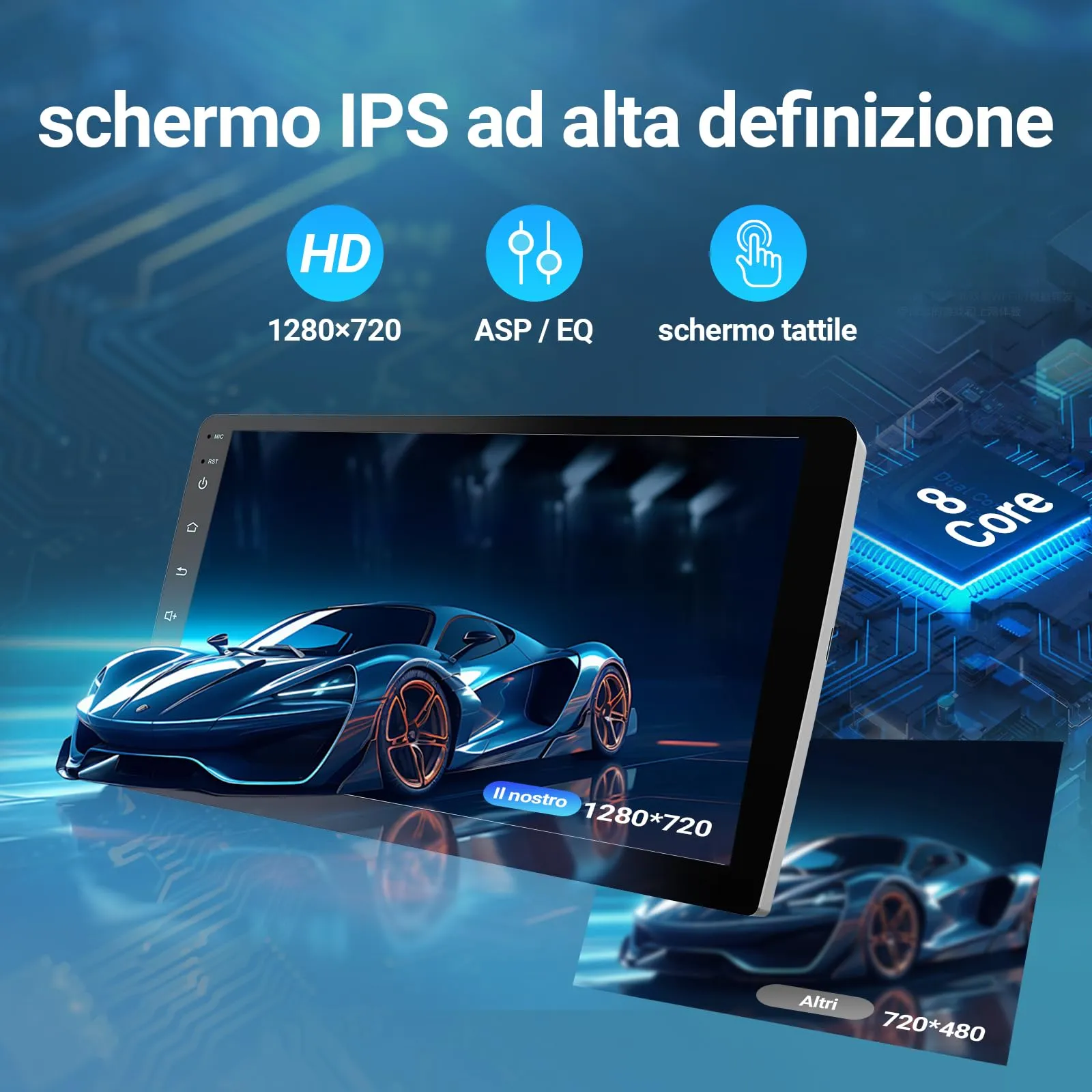 Haudio Autoradio da 9 Pollici, Autoradio 2 DIN con Apple Carplay Wireless & Android Auto, Telecamera Retromarcia HD, GPS, Mirror Link, Radio SWC/AM/FM Adatta Maggior Delle Auto 4+64GB (Aggiorna CPU) - immagine 6
