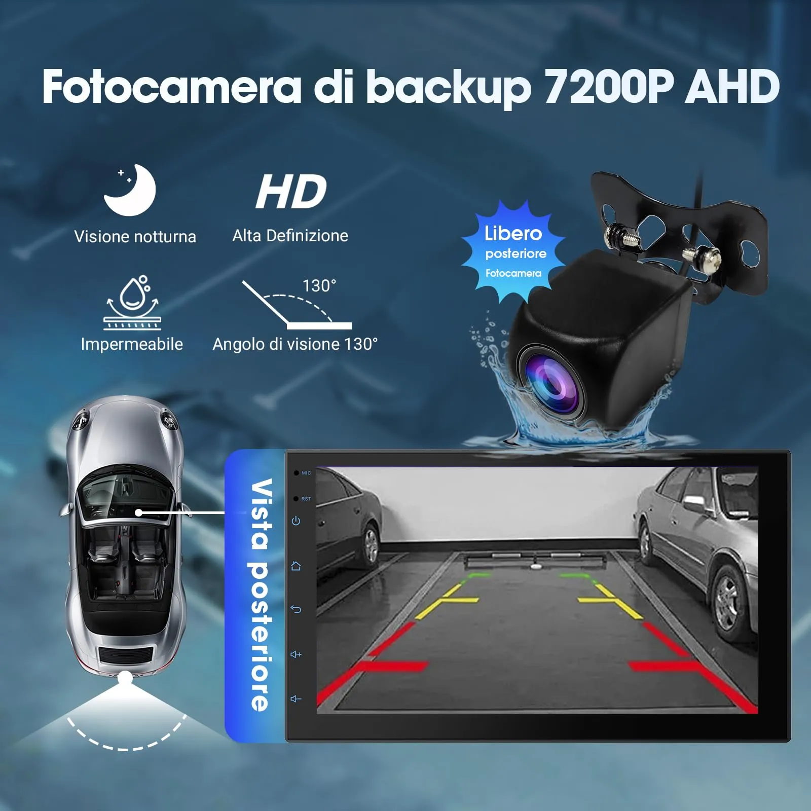 Haudio Autoradio da 9 Pollici, Autoradio 2 DIN con Apple Carplay Wireless & Android Auto, Telecamera Retromarcia HD, GPS, Mirror Link, Radio SWC/AM/FM Adatta Maggior Delle Auto 4+64GB (Aggiorna CPU) - immagine 7