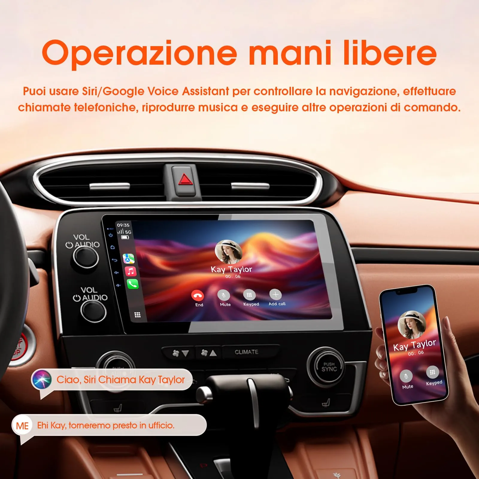 Haudio Autoradio 2 Din con Apple CarPlay e Android Auto, 10,1Pollici IPS Schermo Supporta 25 Set Commutazione UI, Autostereo con Fotocamera Posteriore,Mirror Link,Controllo Vocale, SCW/FM/AM/RDS 2+64G - immagine 4